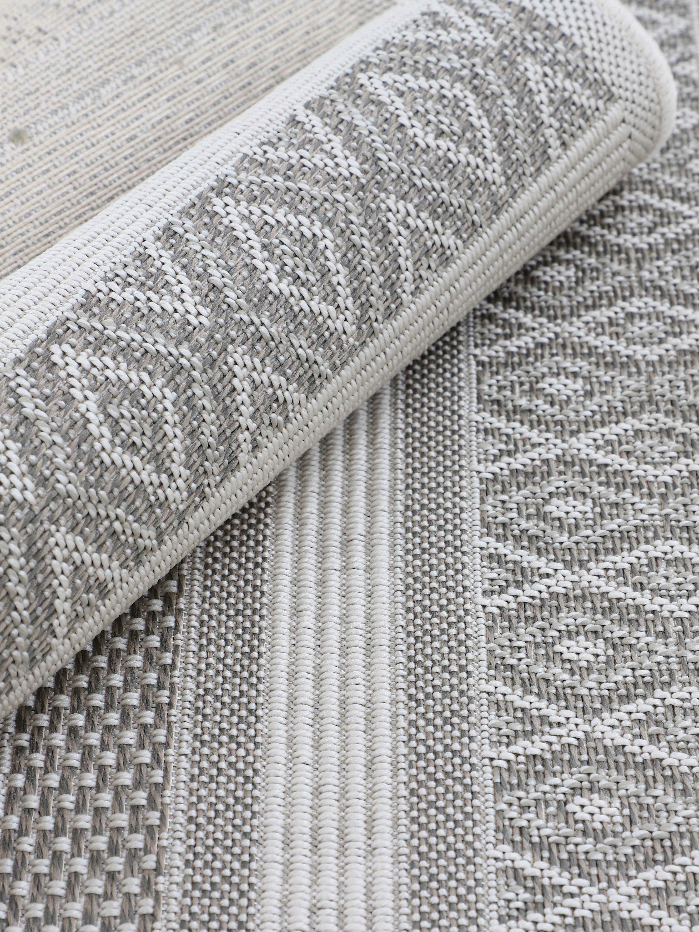 carpetfine Vloerkleed Boho 101 robust vlakweefsel, sisal look, uv-bestendig, buitenruimte