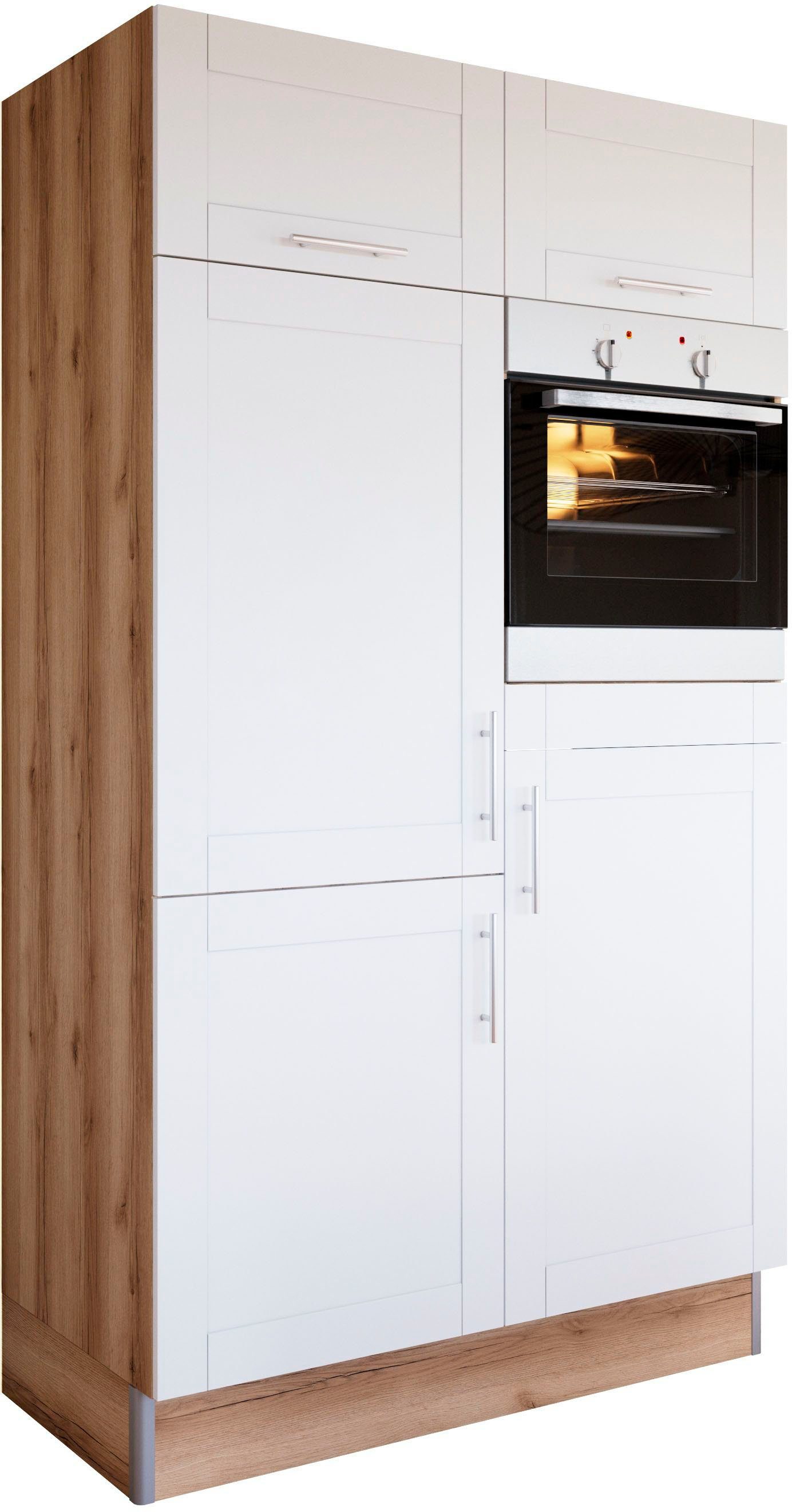 Kochstation Keuken KS-Ahus, Bak-/Koelmodule Breedte 120 cm, naar keuze met elektrische apparaten, softclose functie, MDF fronten