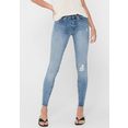 only ankle jeans onlblush life met destroyed-effect blauw
