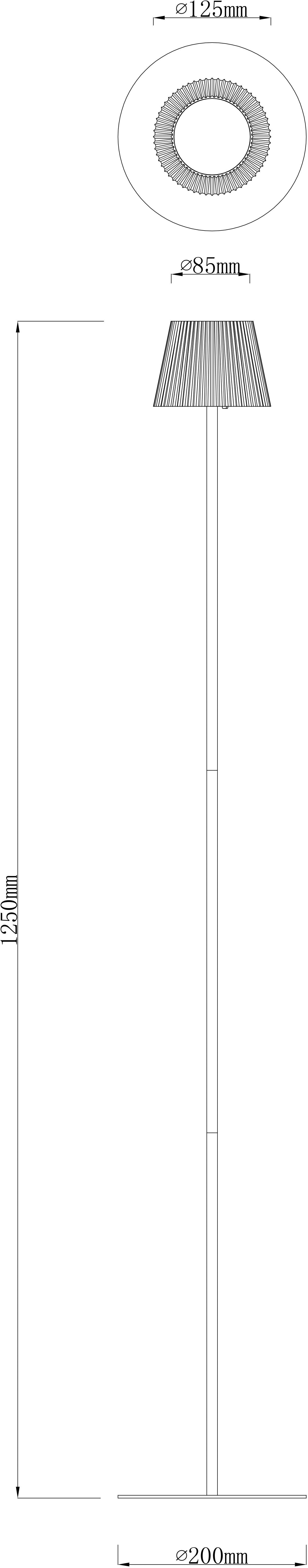 Brilliant Leuchten Led-vloerlamp voor buiten Macobo LED accu-lamp, 125 cm, 340 lm, 3000 K, touchdimmer, zwart mat (1 stuk)