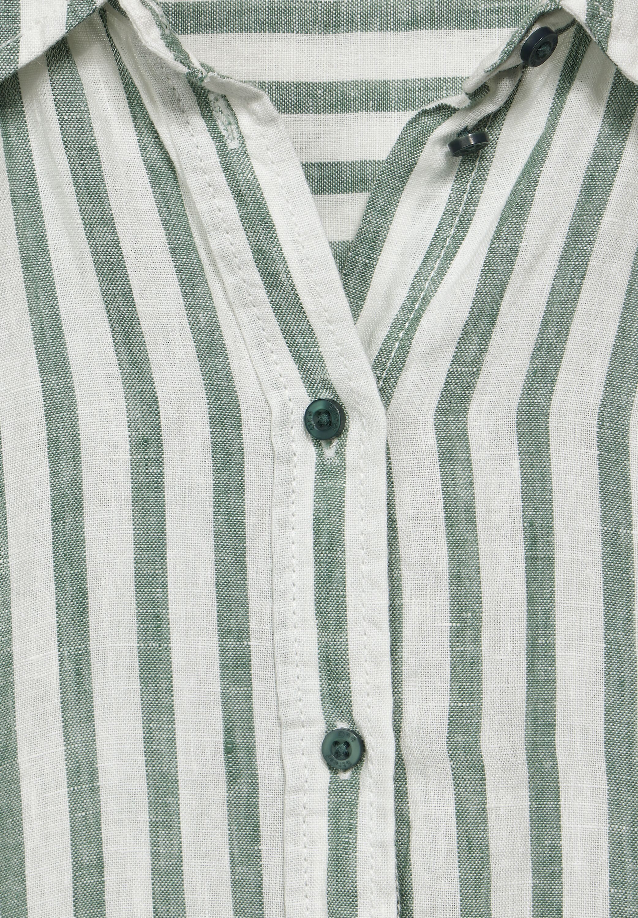 STREET ONE Jurk met overhemdkraag in gestreepte look