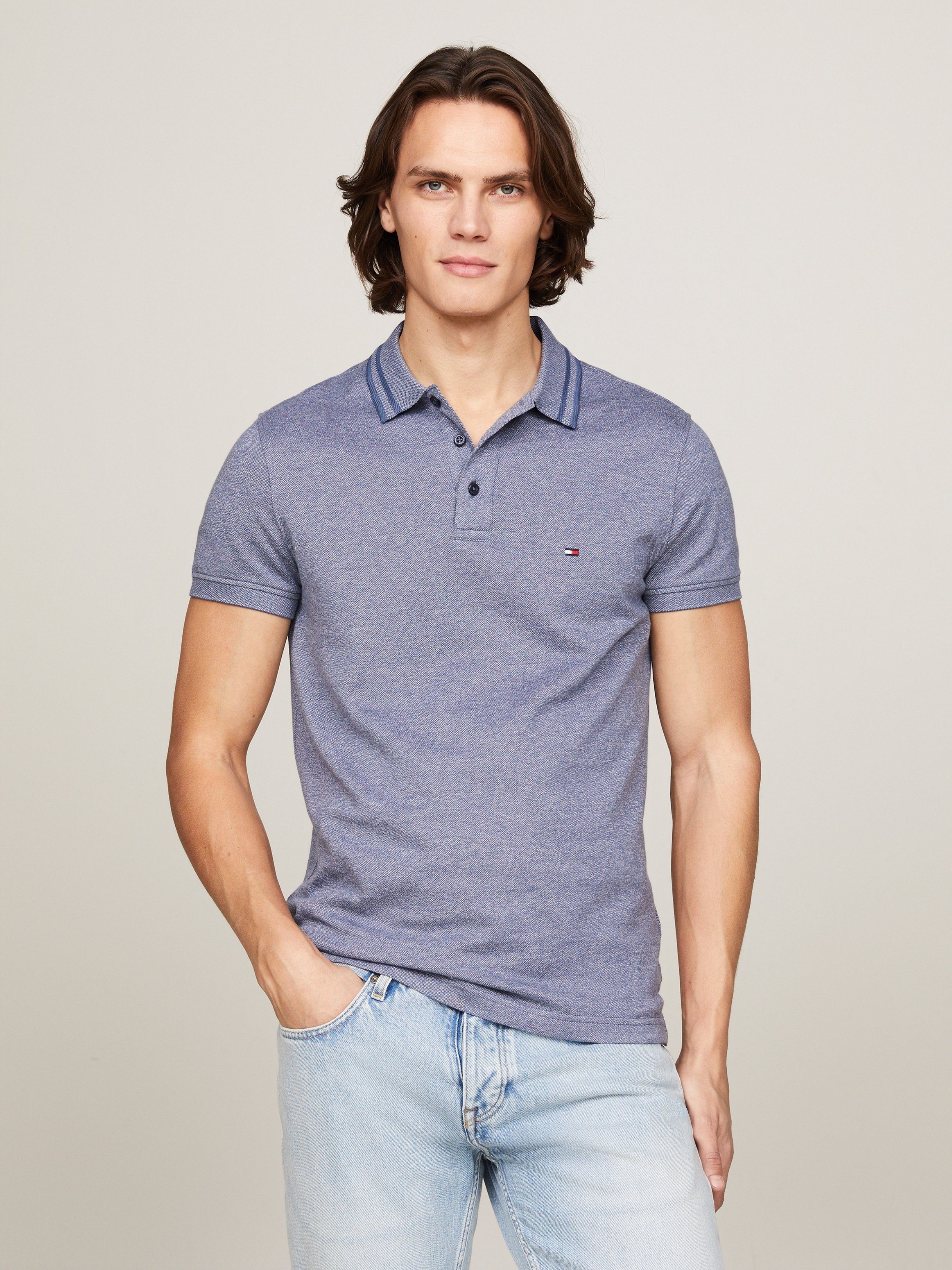 Tommy Hilfiger Donkerblauw Slim Fit Polo Shirt Blue Heren