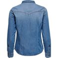 only jeansblouse onlrock it life dnm ls shirt blauw