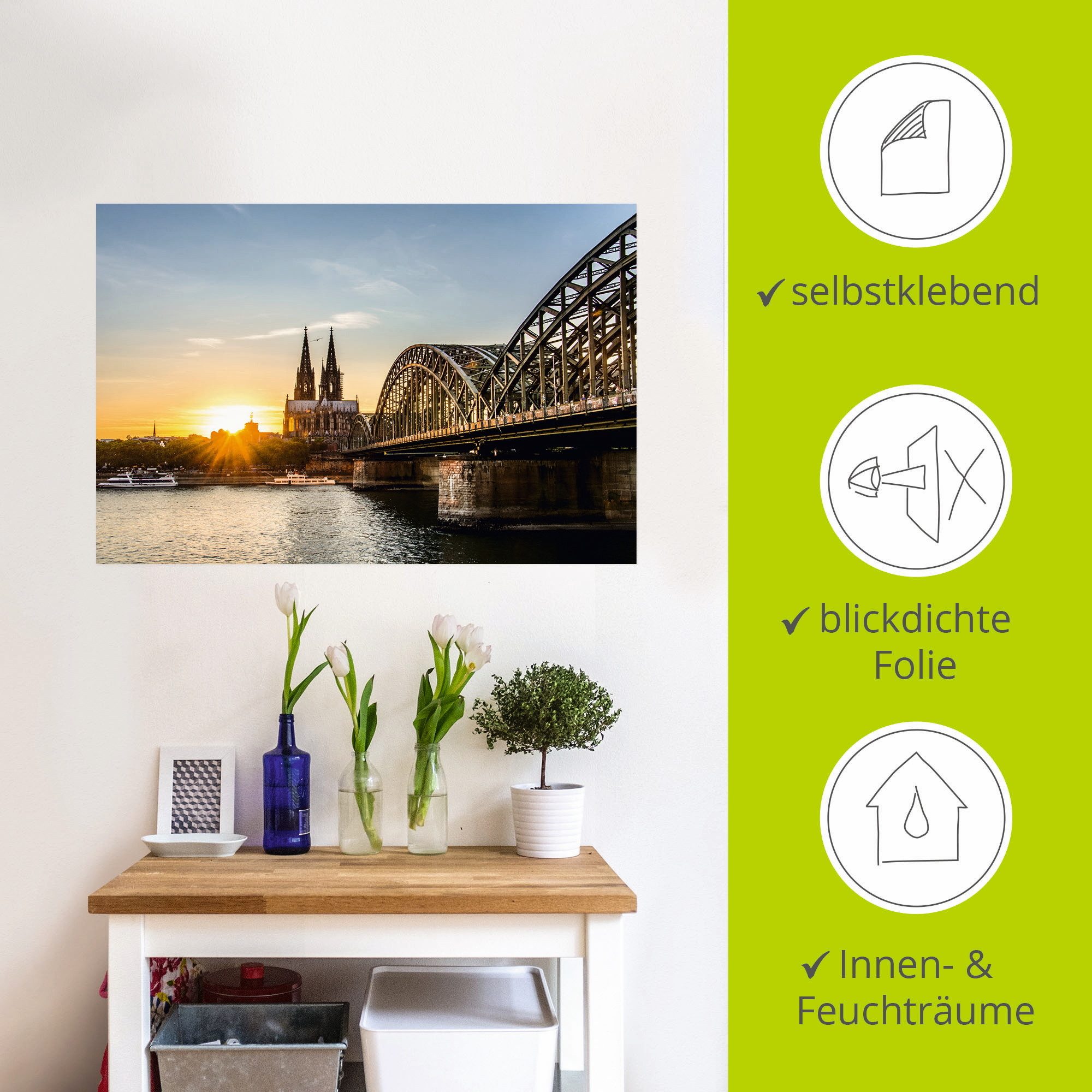 Artland Artprint Keulse domkerk als poster, muursticker in verschillende maten