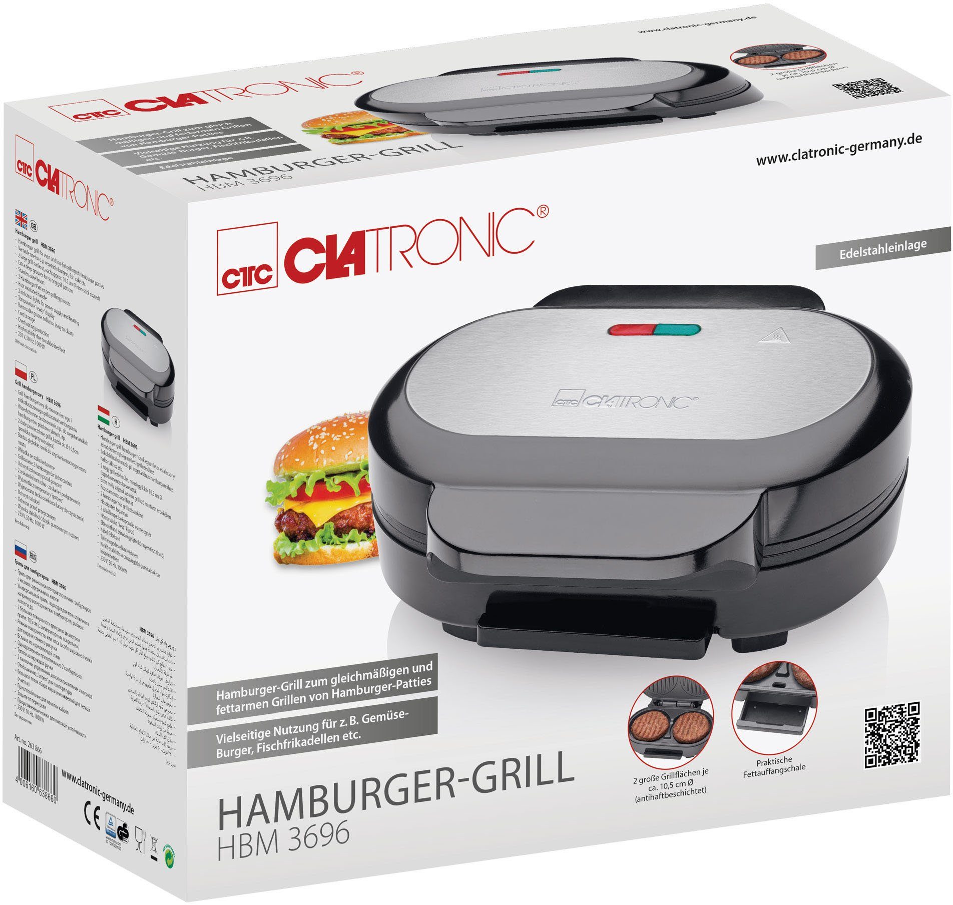 CLATRONIC Contactgrill HBM 3696
