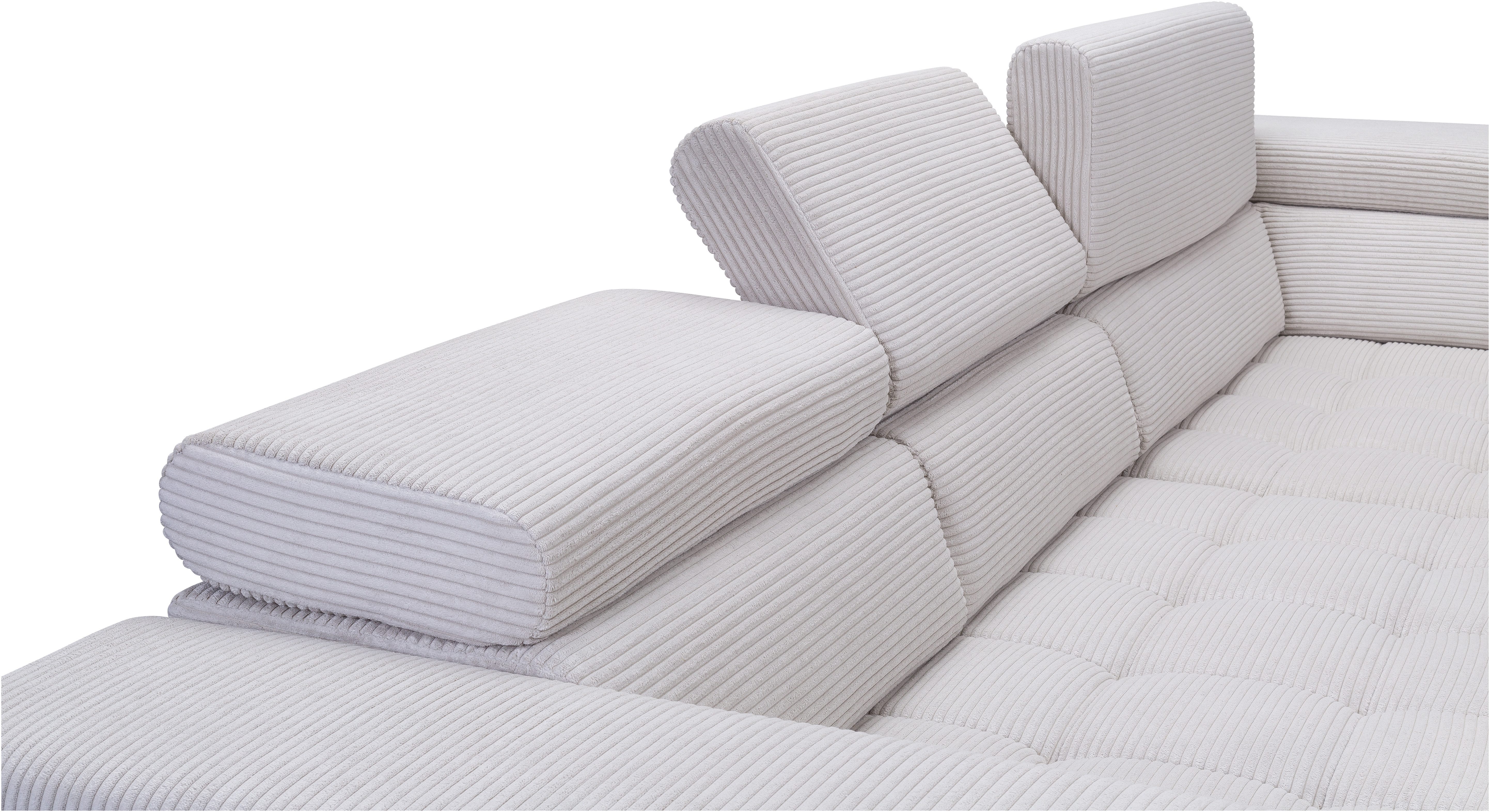 exxpo - sofa fashion Hoekbank Elianos, hoog zitcomfort, verfijnde kruisstepping in de zitting, L-vorm