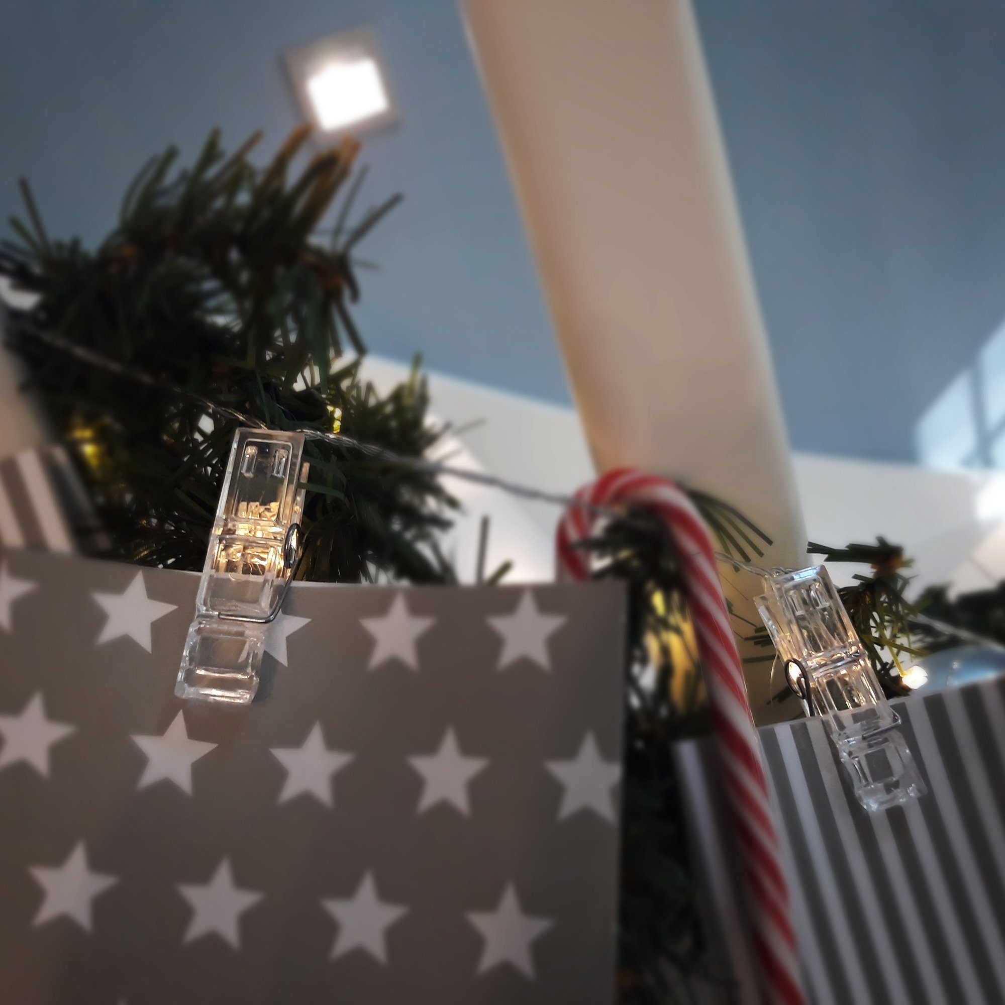 B.K.Licht Led-lichtsnoer RANA 5m led foto-lampjesketting sfeerverlichting met 40 foto-clips