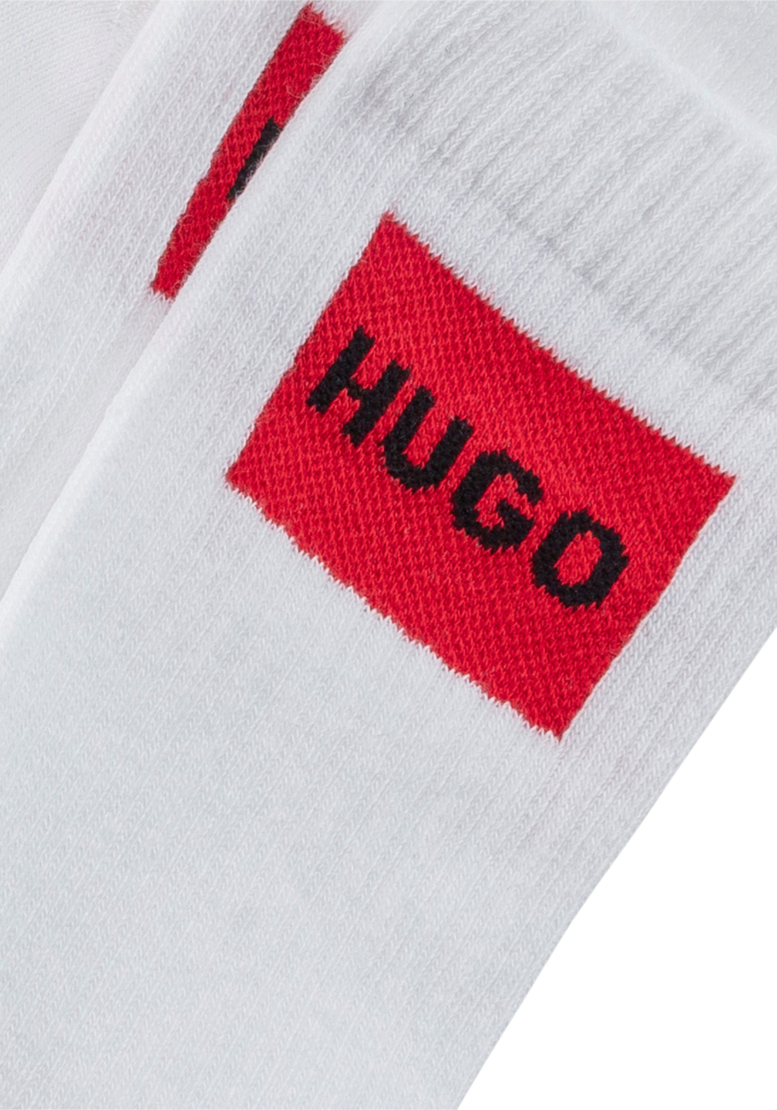 HUGO underwear Vrijetijdssokken 3P QS RIB LABEL met contrasterende hugo logo (3 paar, Set van 3)