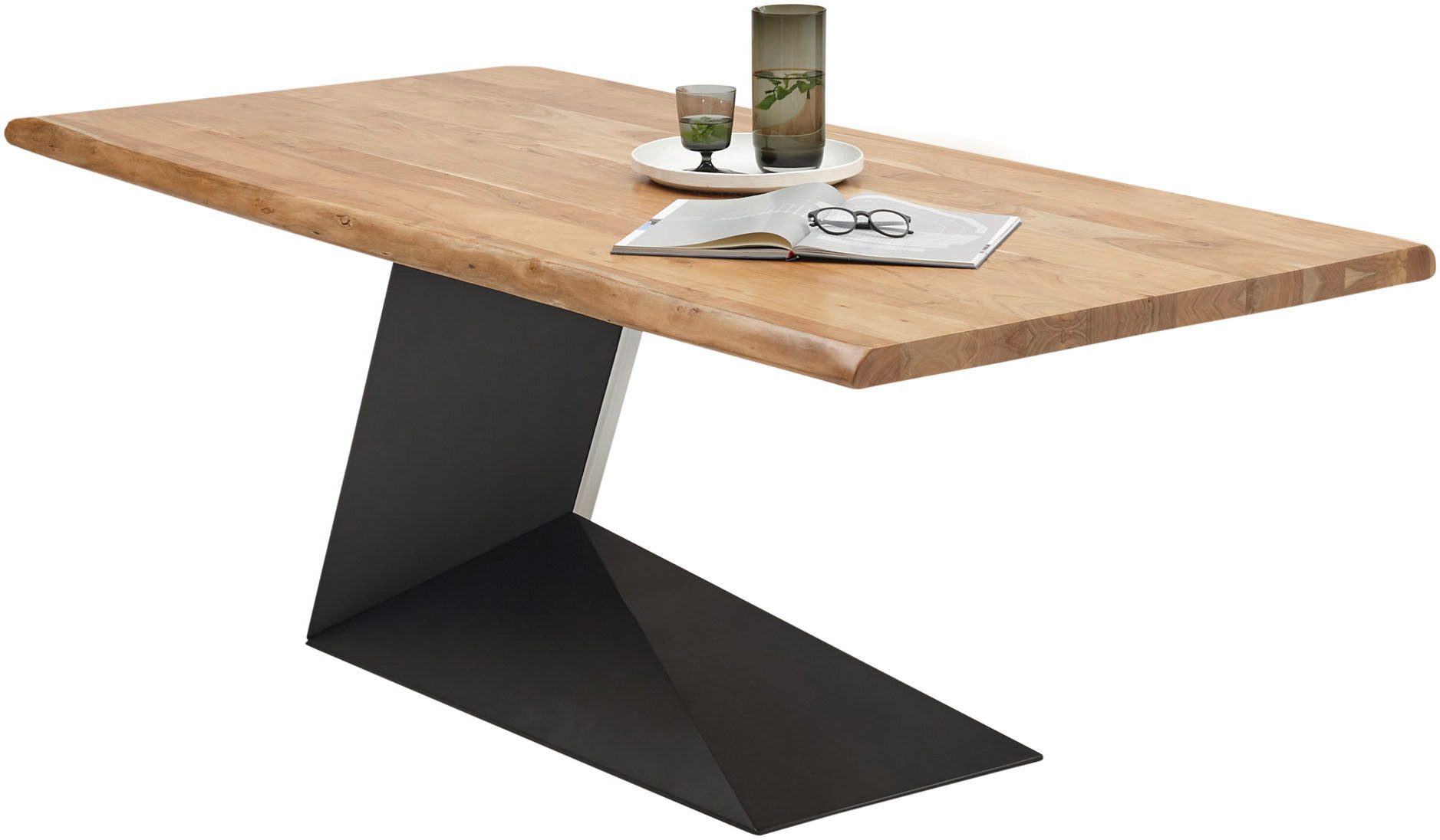 OTTO Stolkom Eettafel Alan eettafel massief hout, keuze uit 240 of 200 cm breed Massief acacia, oppervlaktebelasting van de tafel ca. 90 kg eettafels