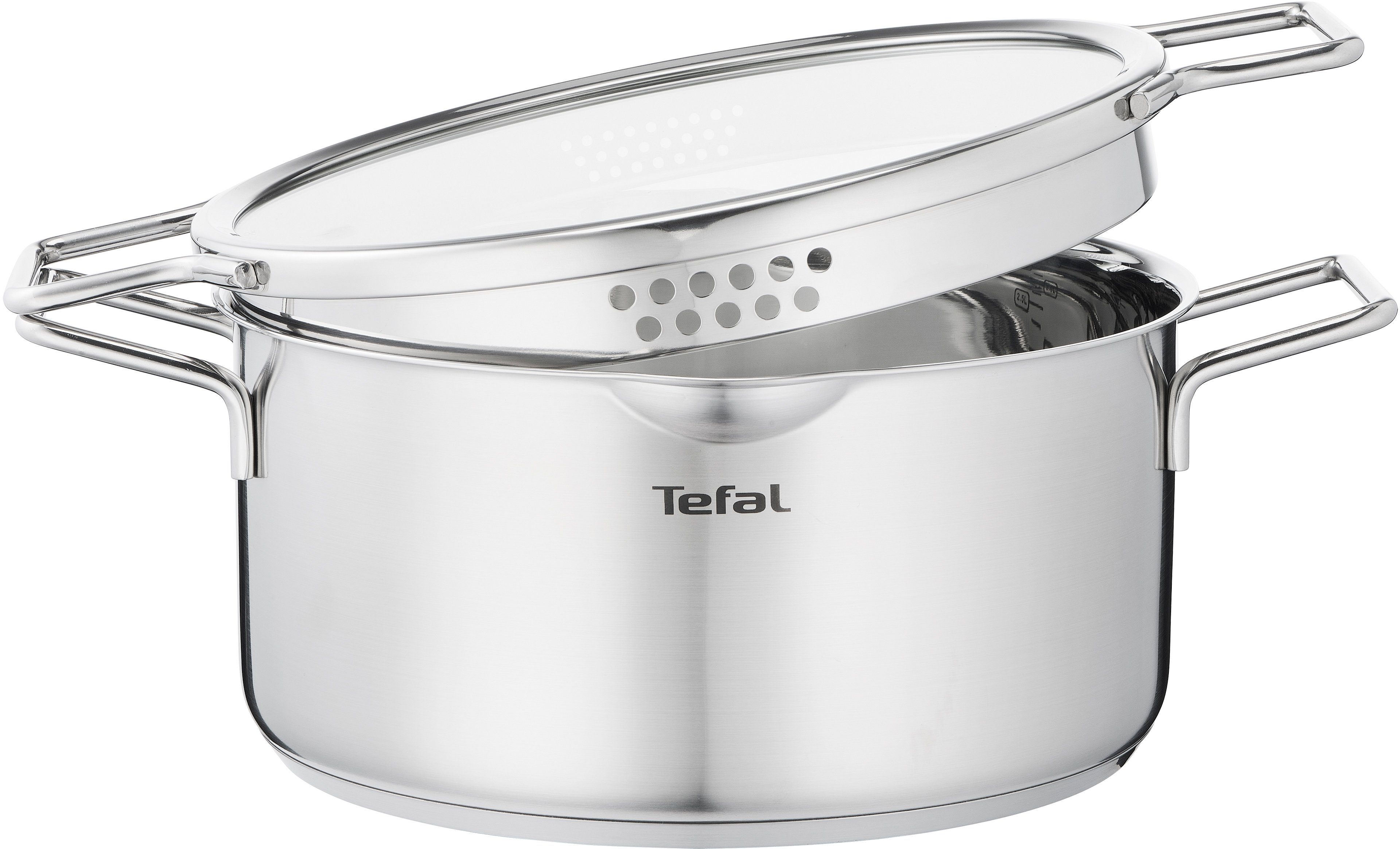Tefal Kookpan Nordica met deksel, scandinavisch ontwerp, schenktuit, dubbele handgreep, inductie (1-delig)