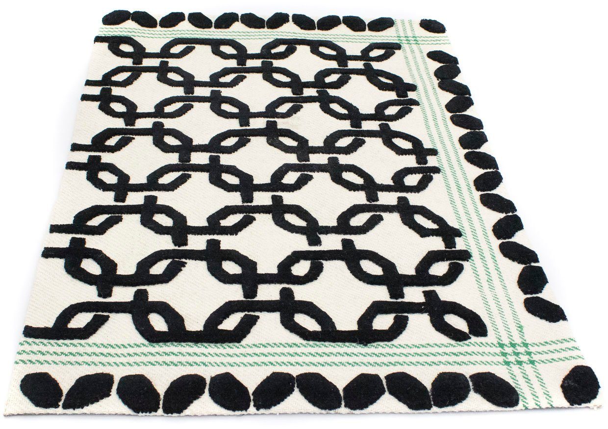 morgenland Wollen kleed Design-vloerkleed handgetuft beige Laagpolig
