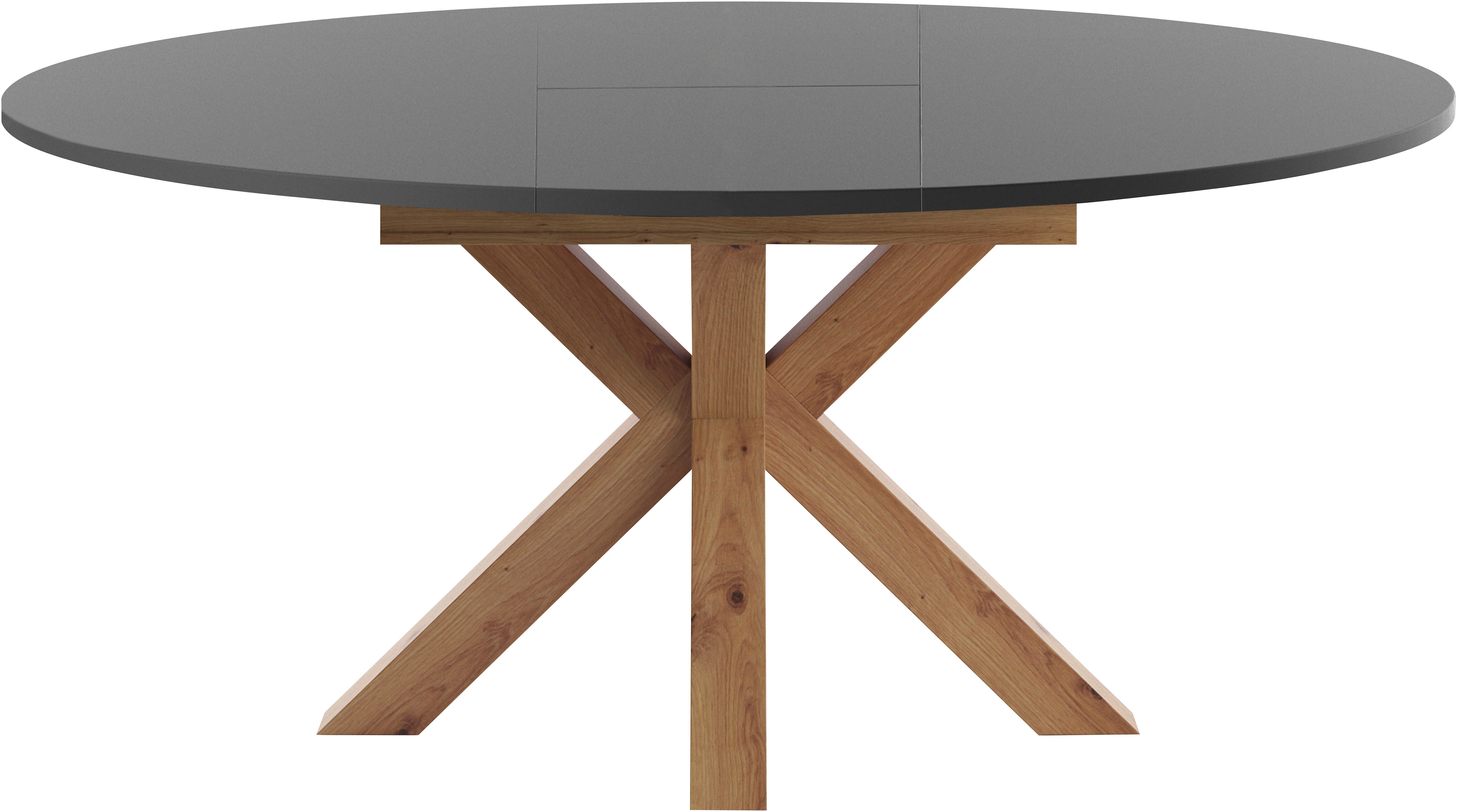 set one by Musterring Eettafel New Atlanta met ronde plaat, uitschuifbaar, stervoet, afmetingen ø130 cm (170x130 cm)