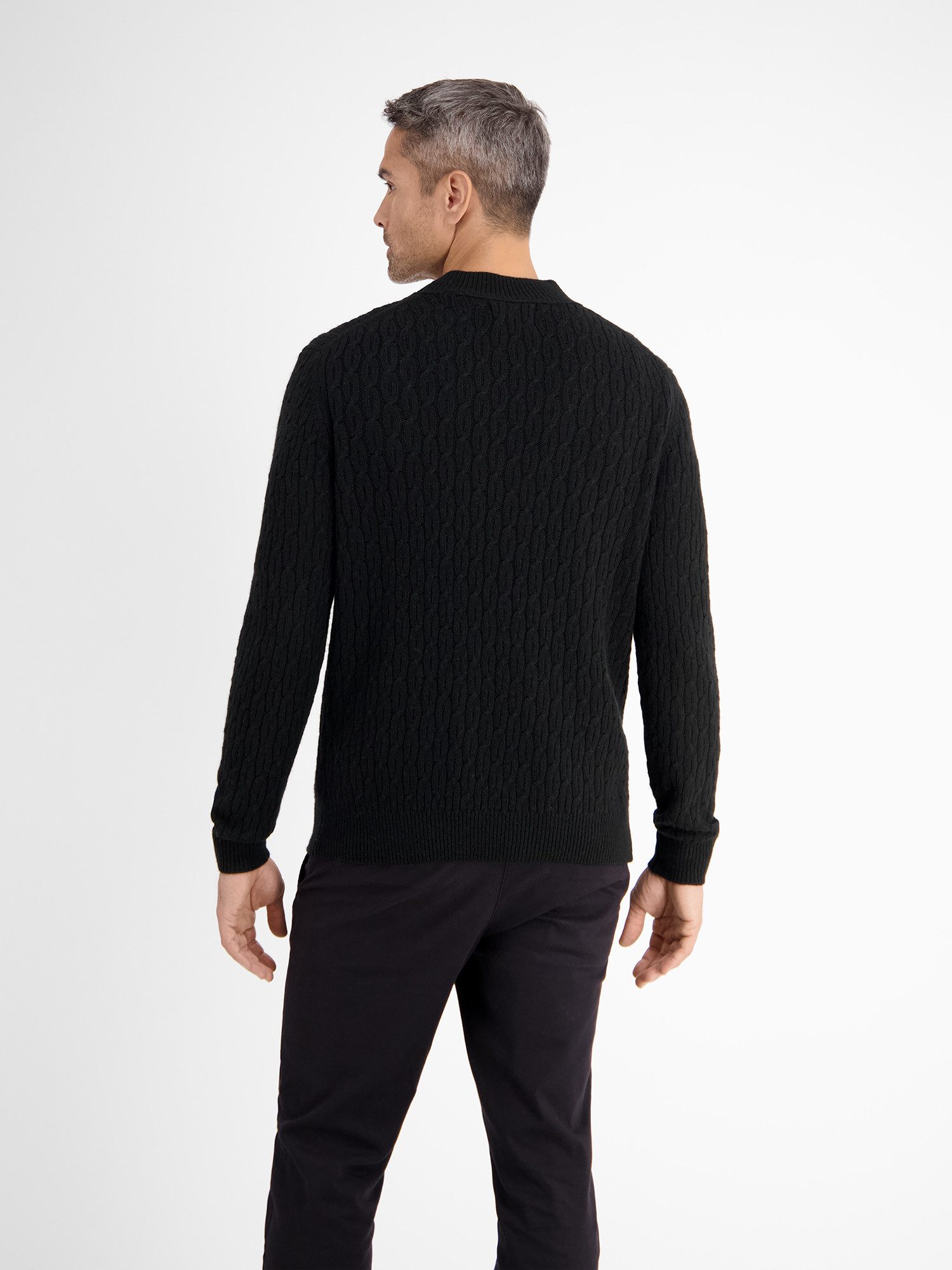 Lerros Gebreide trui LERROS kabelgebreide pullover met turtleneck