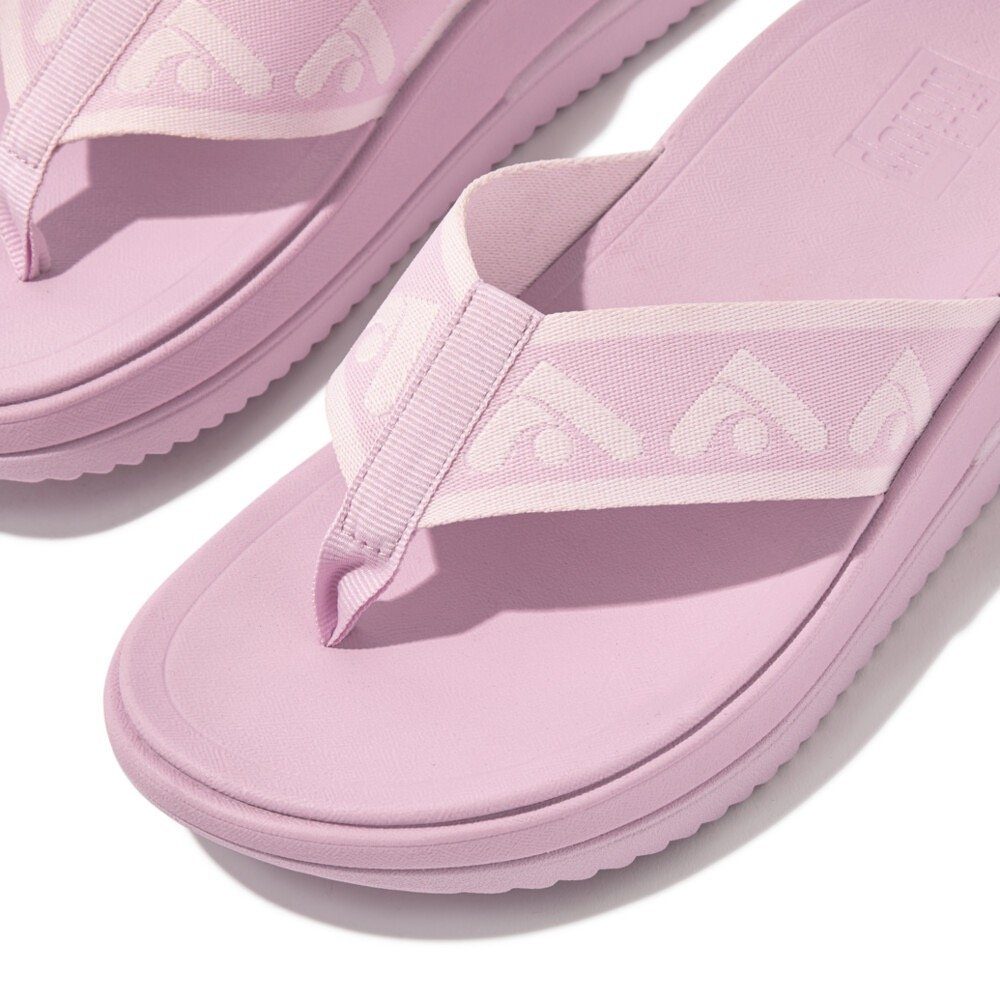 Fitflop Teenslippers SURFF WEBBING TOE sleehak, zomerschoen, slippers met microwobbleboard