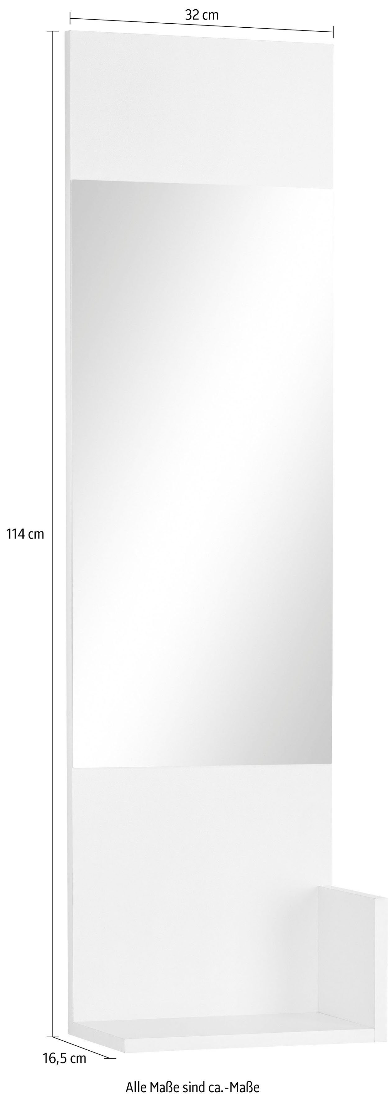 INOSIGN Spiegelpaneel Kosmo Breedte 32 cm, met 1 planchet