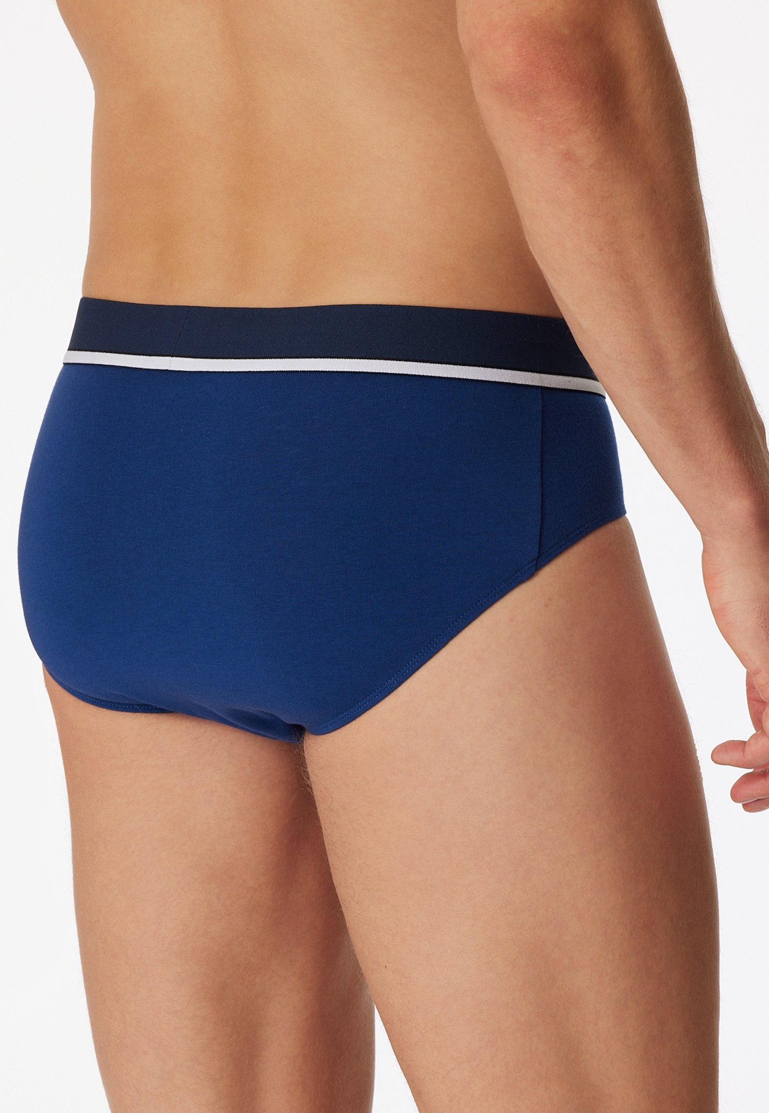 Schiesser Rio-slip 95/5 met sportieve logo-webgummiband met smalle witte aanzet (3 stuks)