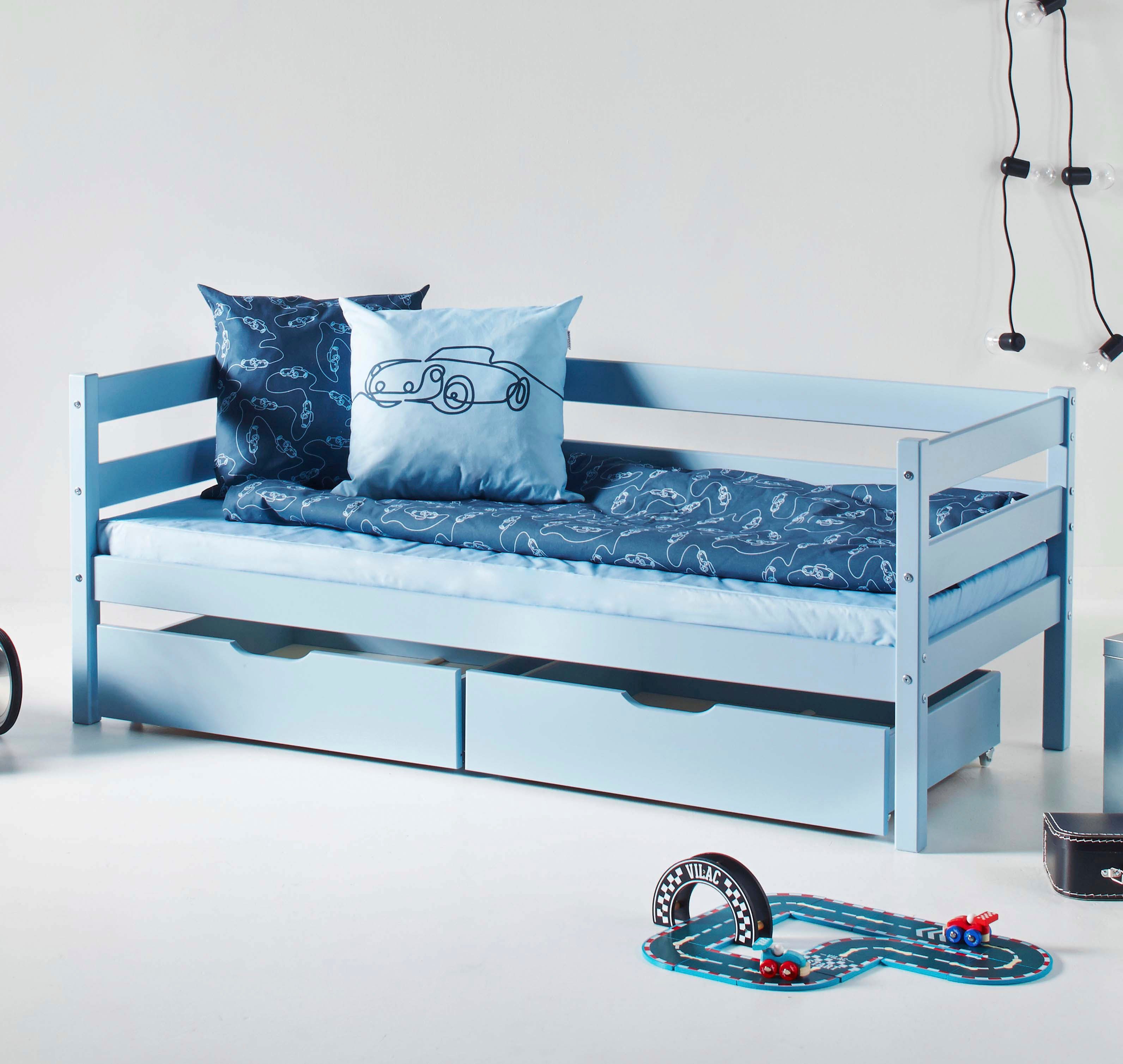 Hoppekids 1-persoonsledikant ECO Comfort kinderbed, massief grenenhout, tienerbed inclusief lattenbodem (set)