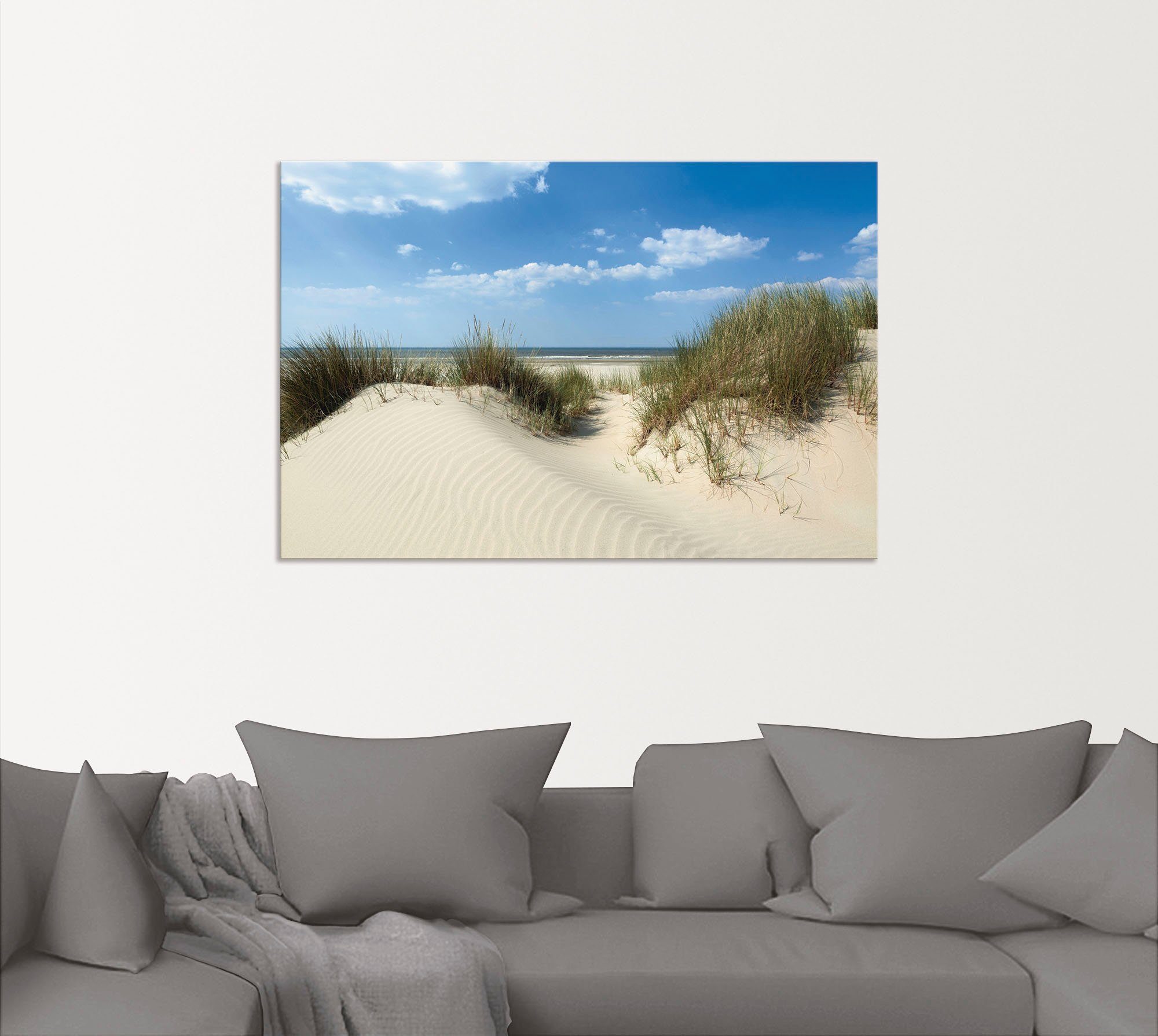 Artland Artprint Duin met uitzicht op zee als artprint van aluminium, artprint voor buiten, artprint op linnen, poster in verschillende maten. maten