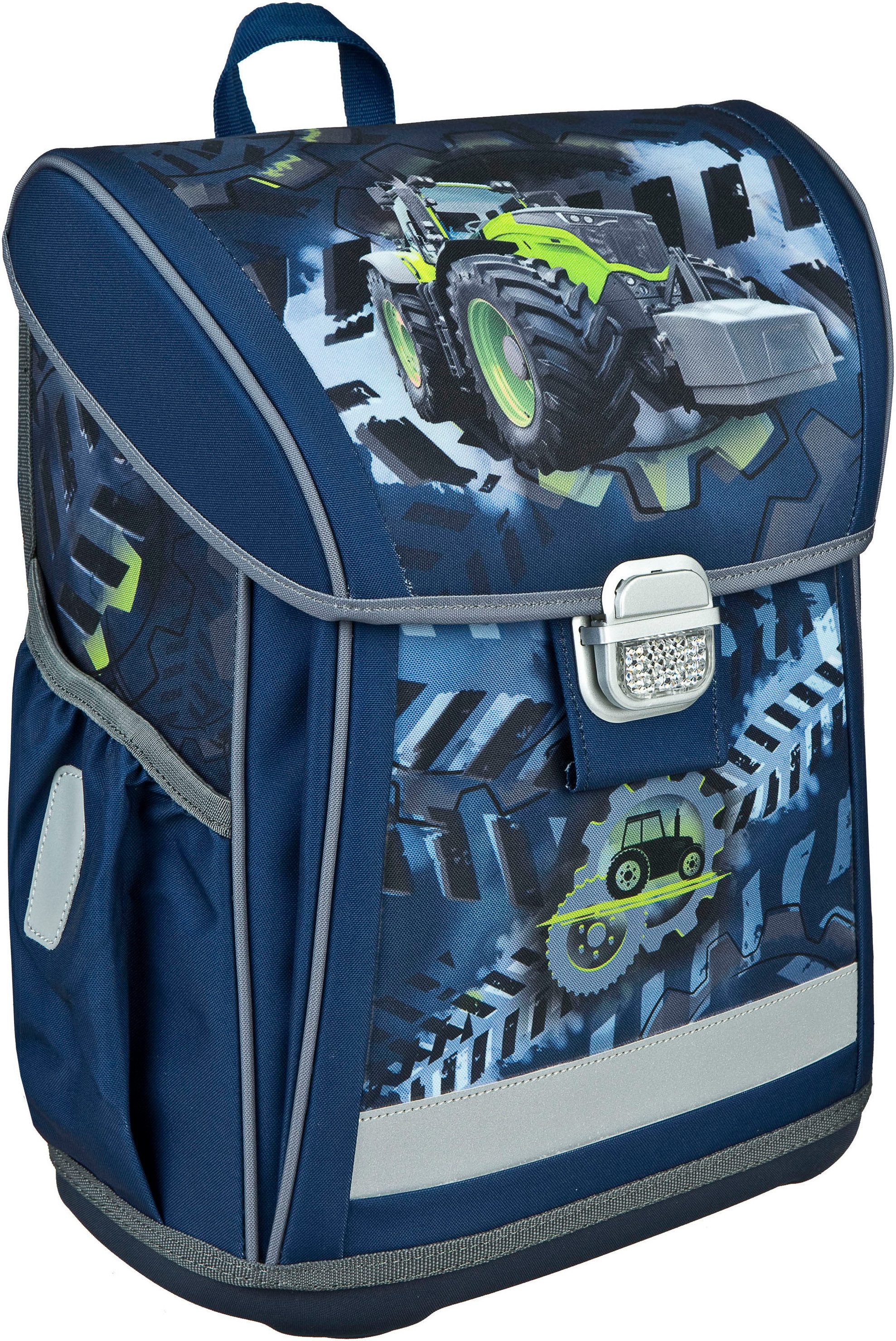 UNDERCOVER Schooltas Curve, Tractor (set, 4-delig, Schooltas, pennenetui, gymtas, portemonnee)