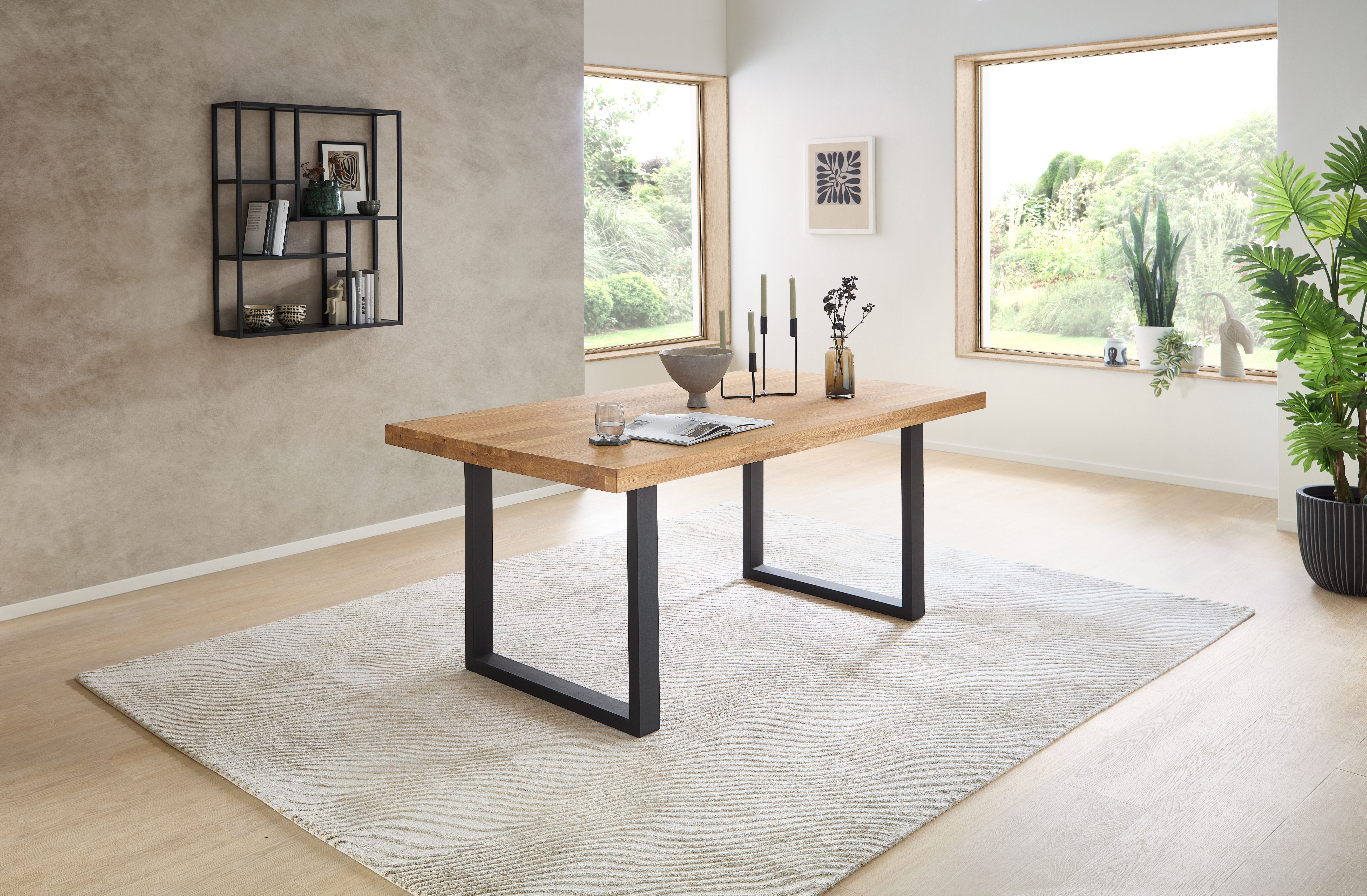 Stolkom Eettafel Chris eettafel eik massief hout, BxHxD 110x47x70 cm