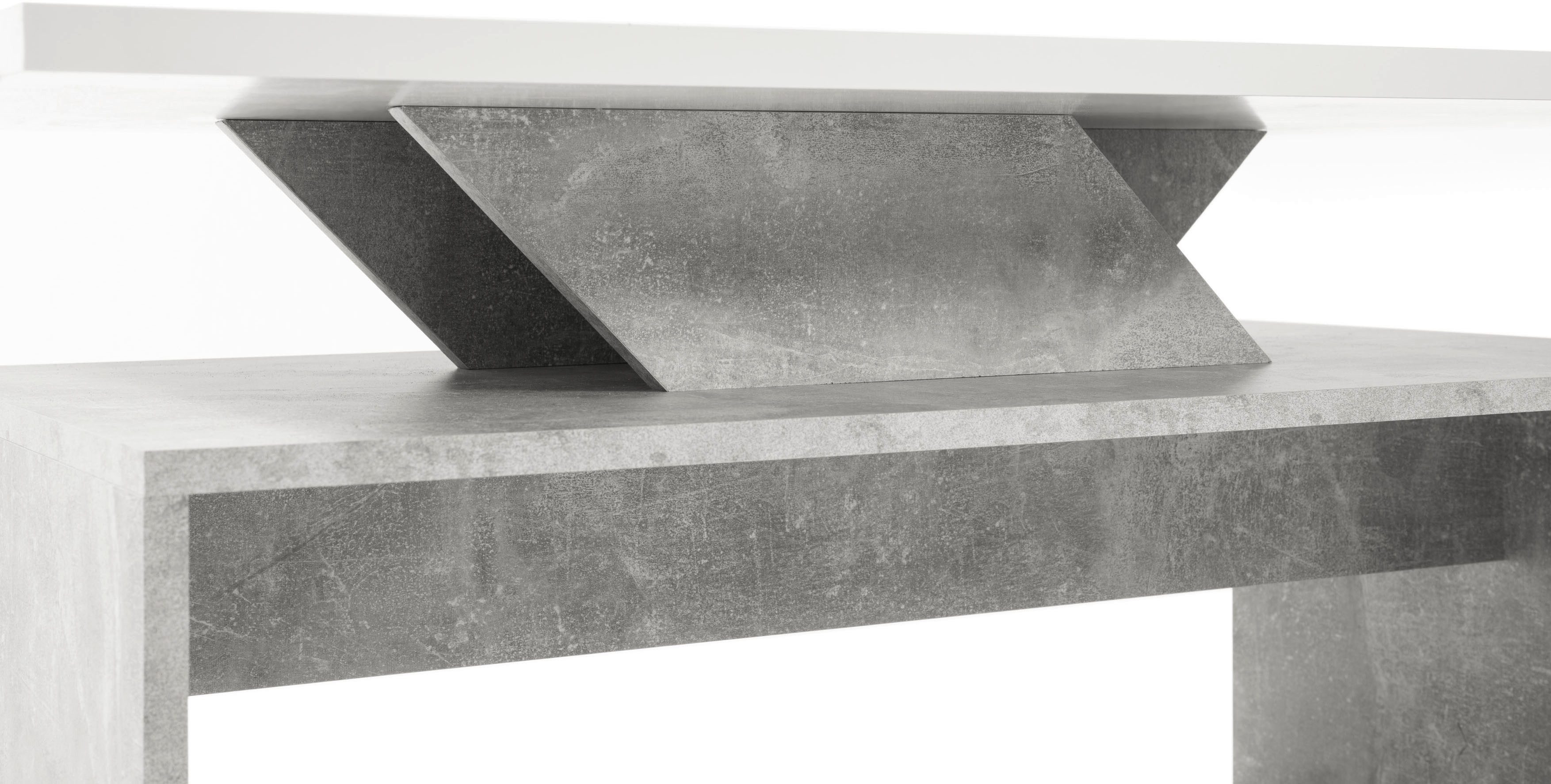 Stolkom Salontafel Allegra salontafel wit, afwerking beton, BxHxD 100x50x60 cm