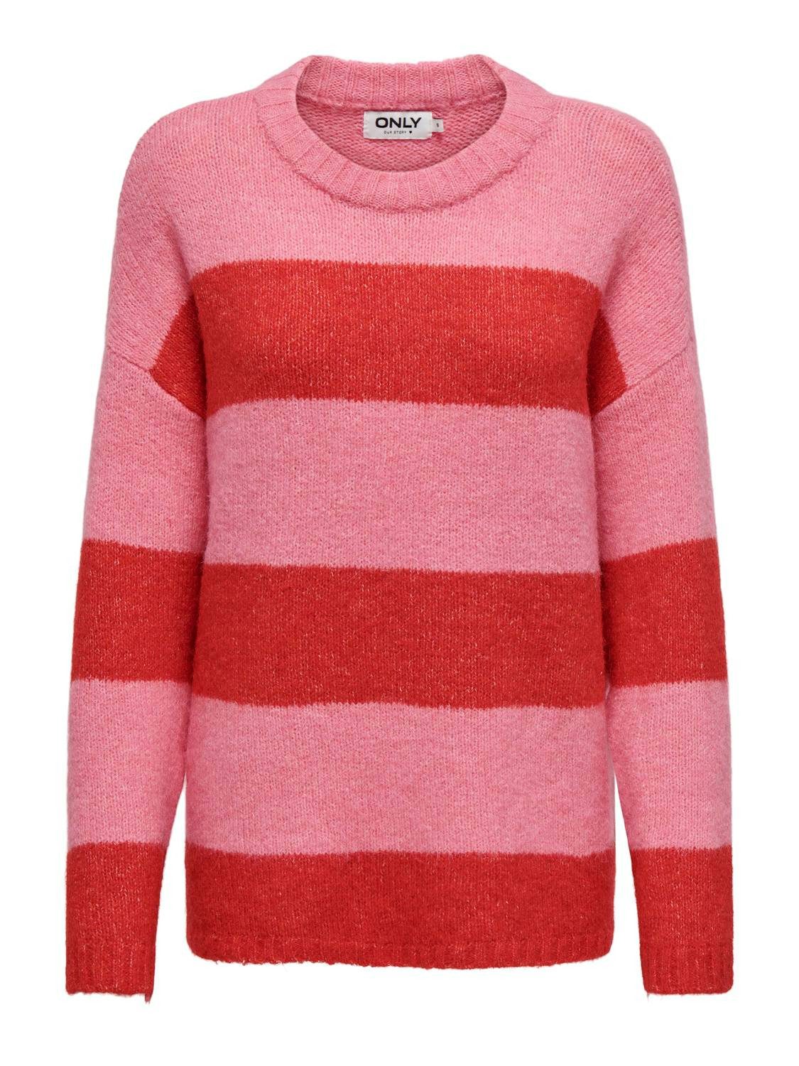 Only Trui met ronde hals ONLFILONE LIFE LS O-NECK CC KNT