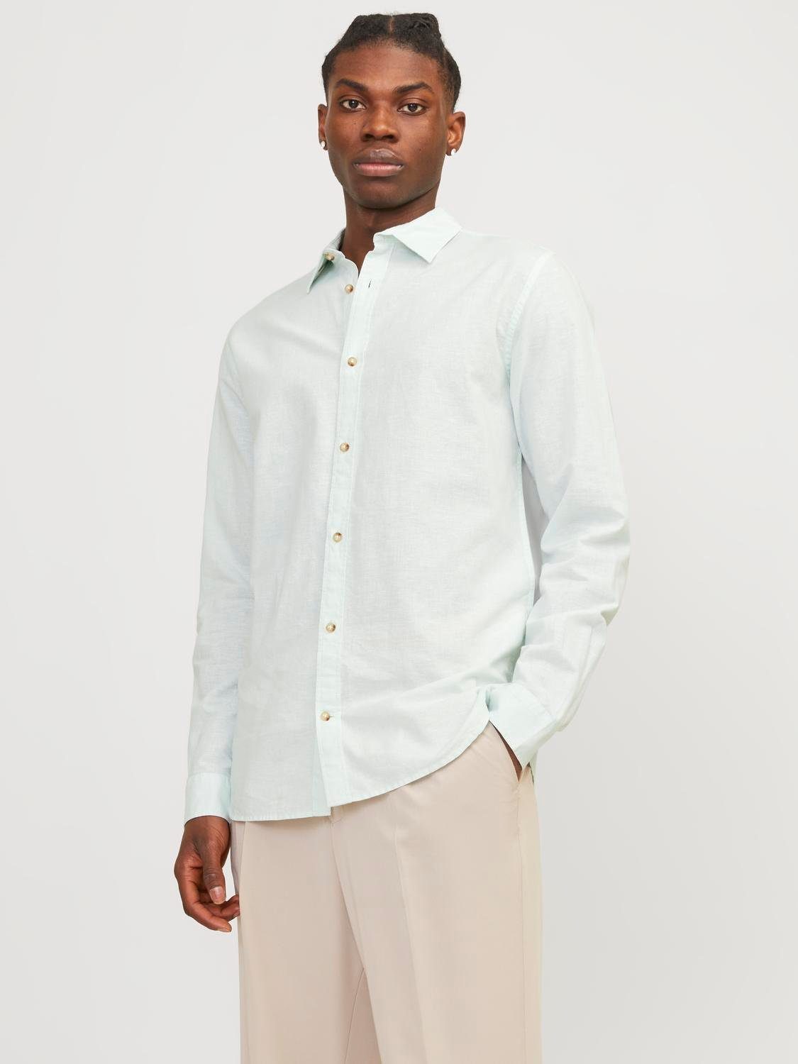 Jack & Jones Overhemd met lange mouwen JJESUMMER LINEN BLEND SHIRT LS SN