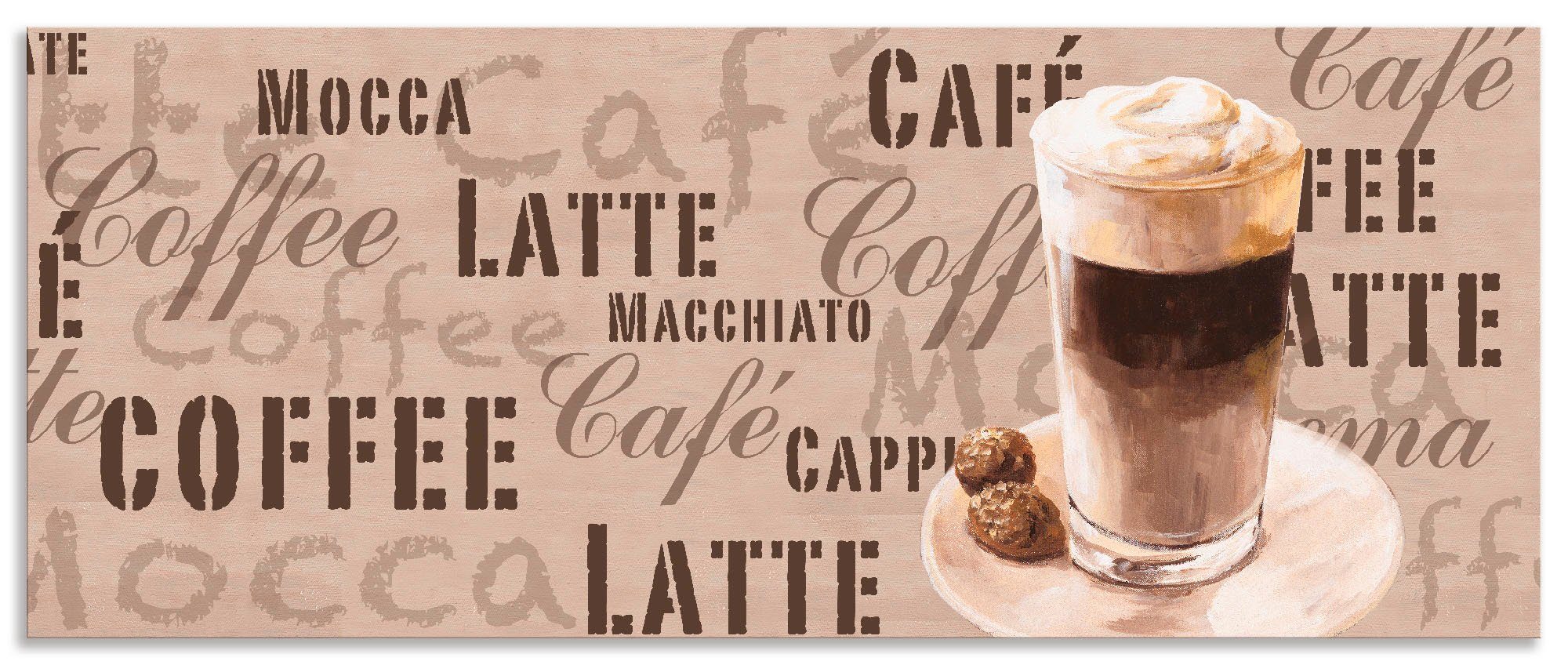 Artland Keukenwand Koffie - latte macchiato zelfklevend in vele maten - spatscherm keuken achter kookplaat en spoelbak als wandbescherming tegen vet, water en vuil - achterwand, wa