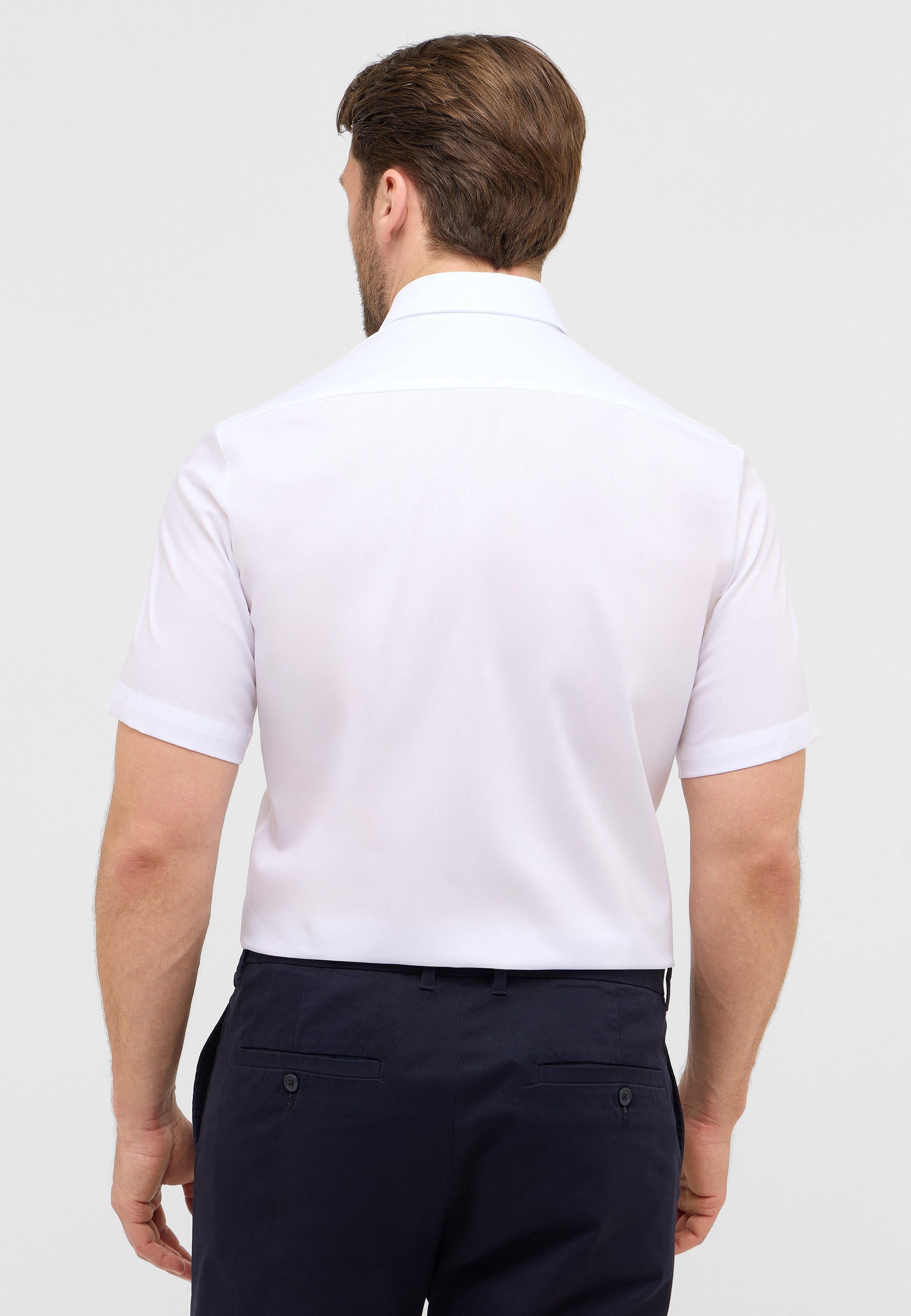 Eterna Overhemd met korte mouwen Comfort fit NON IRON (strijkvrij)