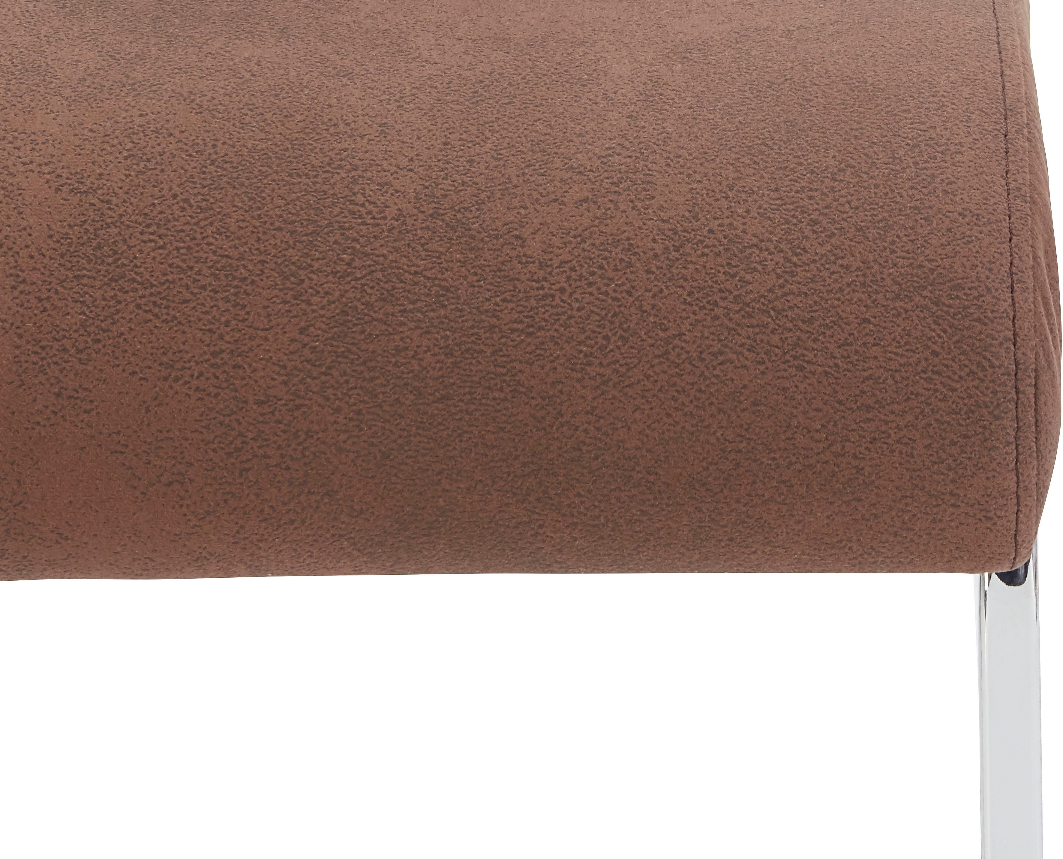 Home affaire Eetkamerstoel Milano (2 of 4 stuks), bekleding in microvezel of koord, sledestoel (set)
