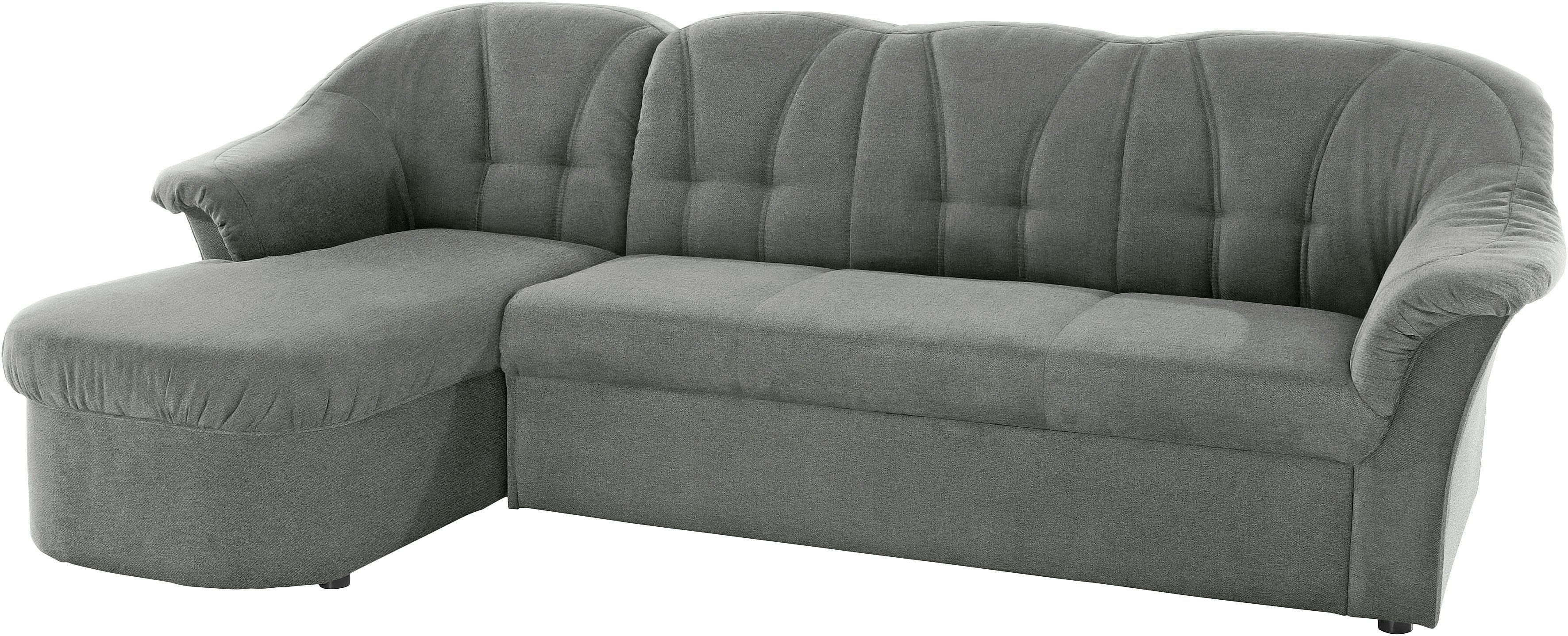 DOMO collection Hoekbank Pegnitz, elegante rugstiksels, comfortabel, L-vorm