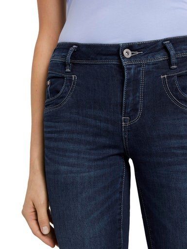 Tom Tailor Rechte jeans Alexa straight met contrasterende stiksels