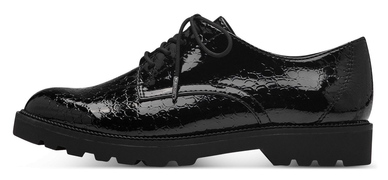Tamaris Veterschoenen businessschoen, lage schoen met glanzende uitstraling