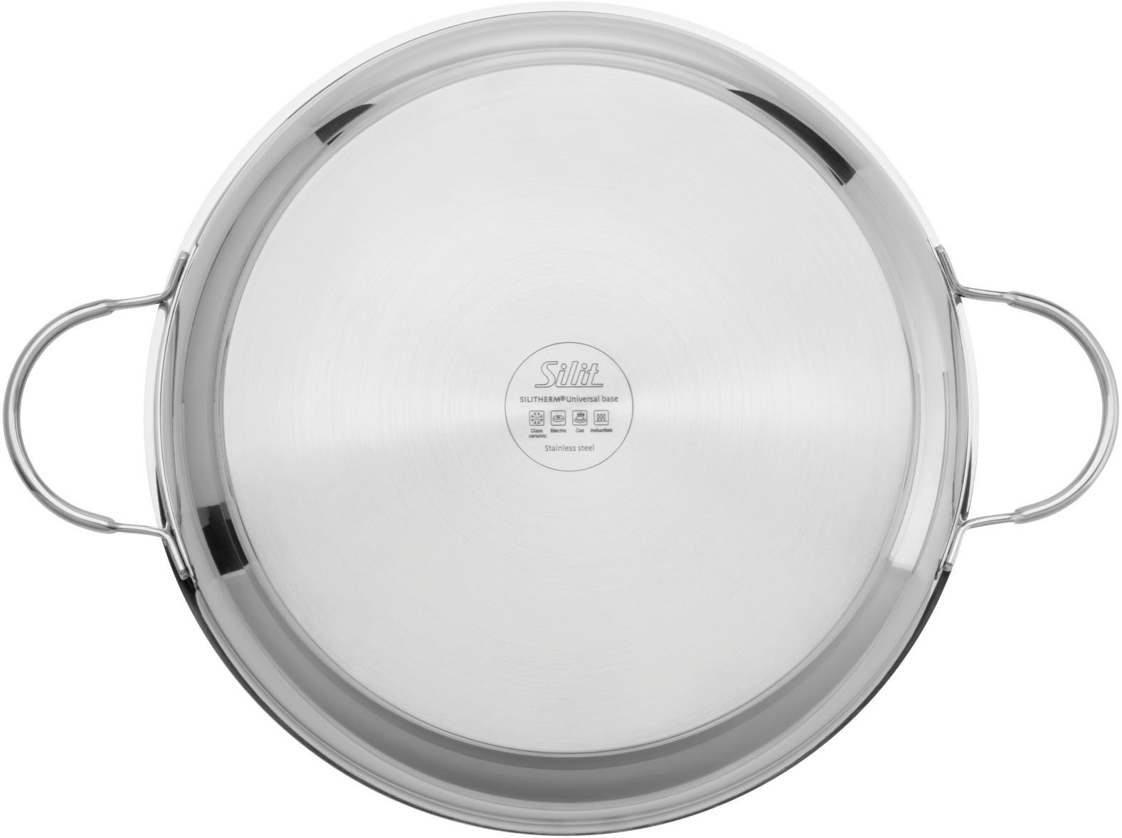 Silit Koekenpan Calabria 32 cm, inductie, met PTFE-antiaanbaklaag Roestvrij staal handvat, geschikt voor alle kookplaten, ovenbestendig (1-delig)