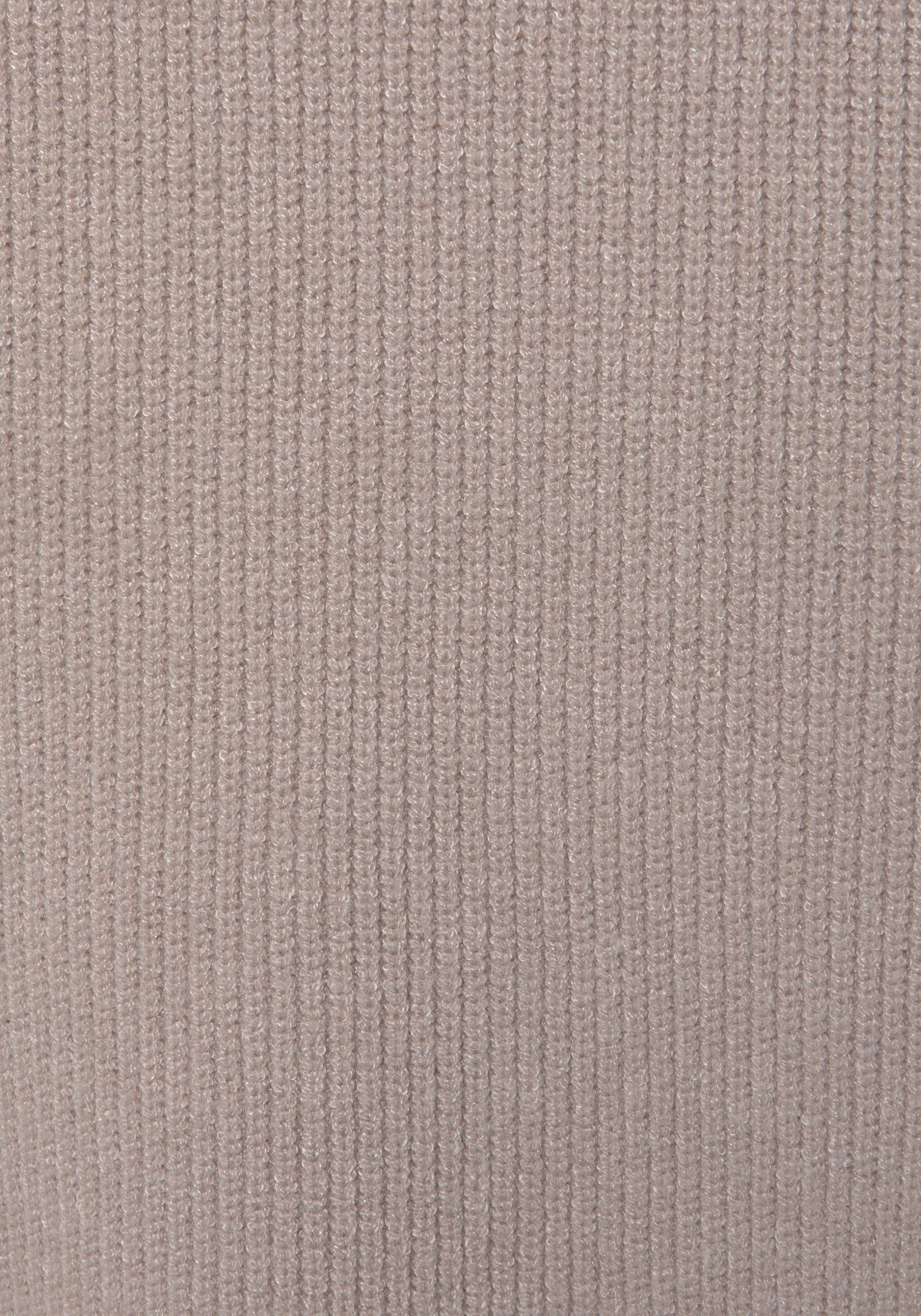Lascana Gebreide jurk en v-hals, herfst-winterjurk, casual-elegant (Met een bindceintuur)