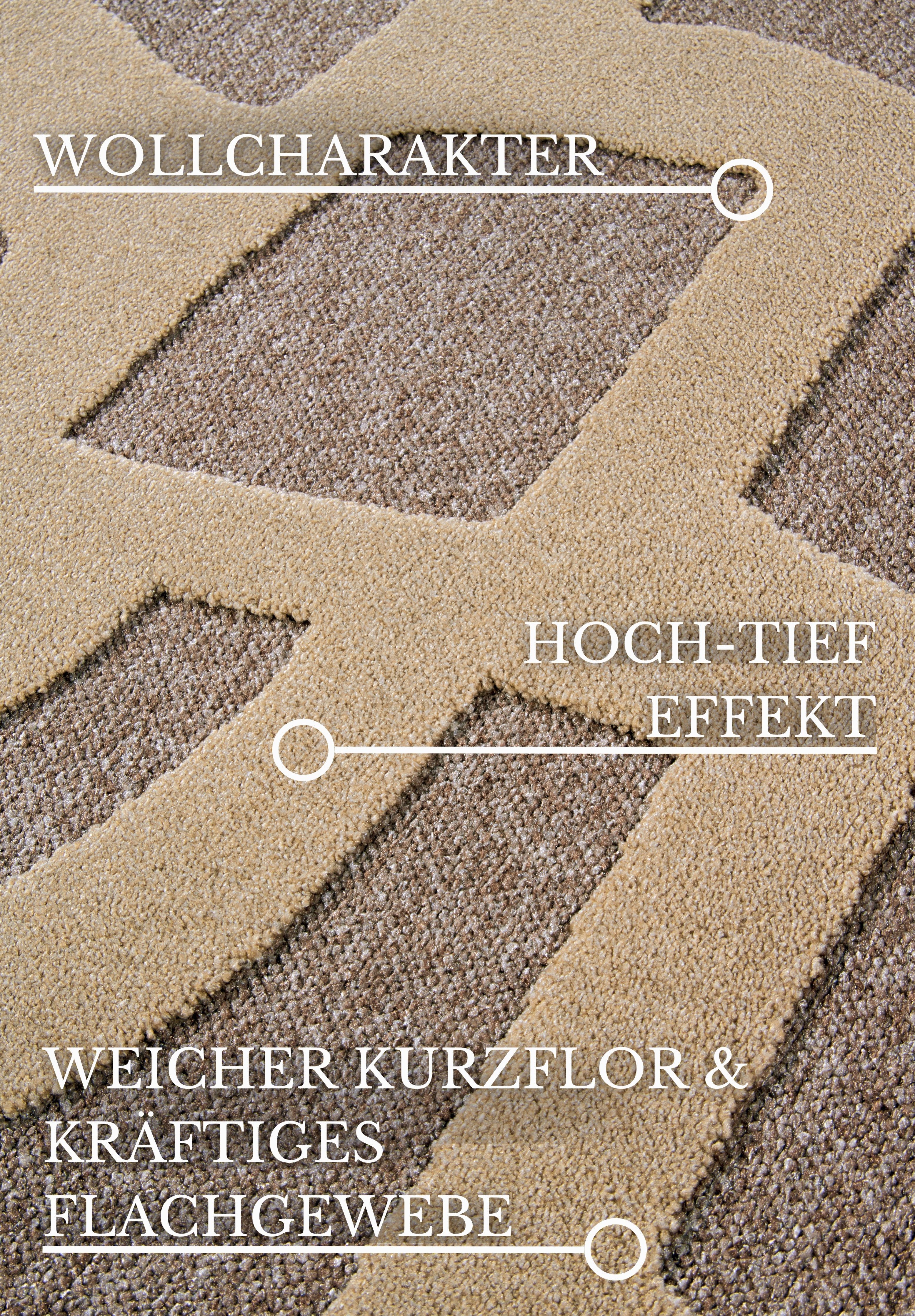 Villeroy & Boch Vloerkleed Therese Woonkamer, slaapkamer, modern, hoog-laag effect, gang