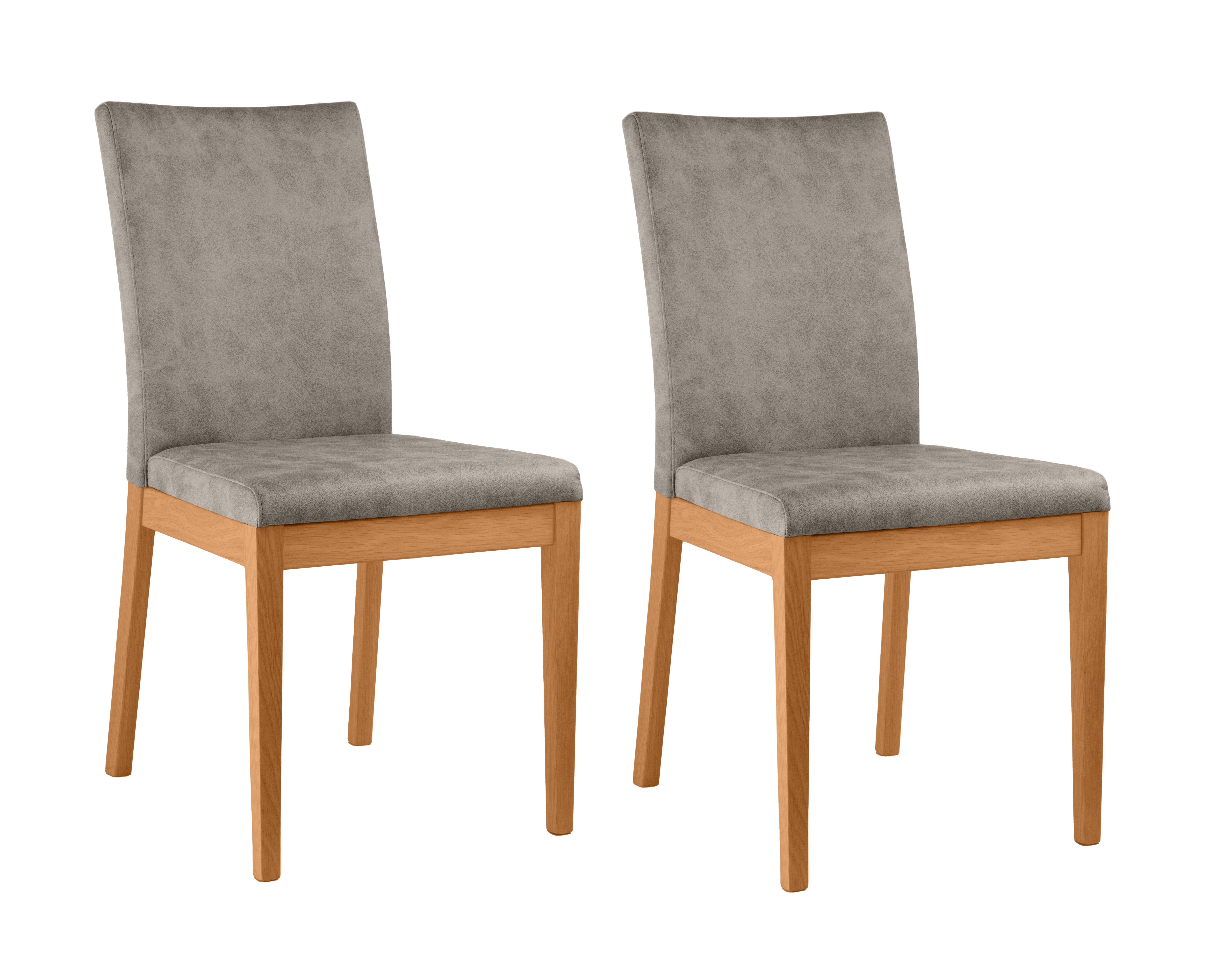 Home affaire Stoel met 4 poten Dendres Zitting en rugleuning zacht verdikt (set, 2 stuks)
