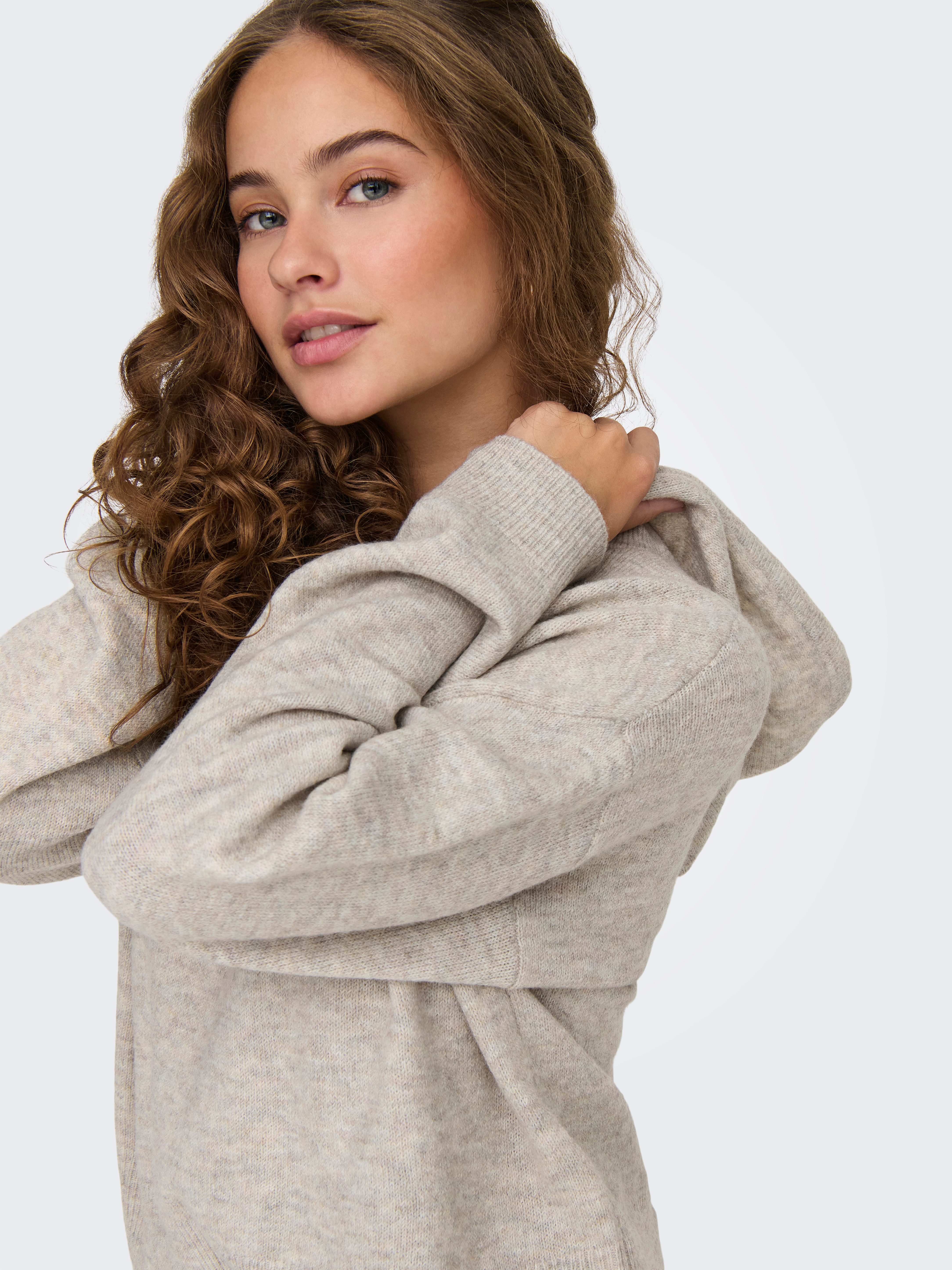 JDY Capuchontrui JDYRUE LIFE L/S SHORT HOOD PUL KNT NOOS