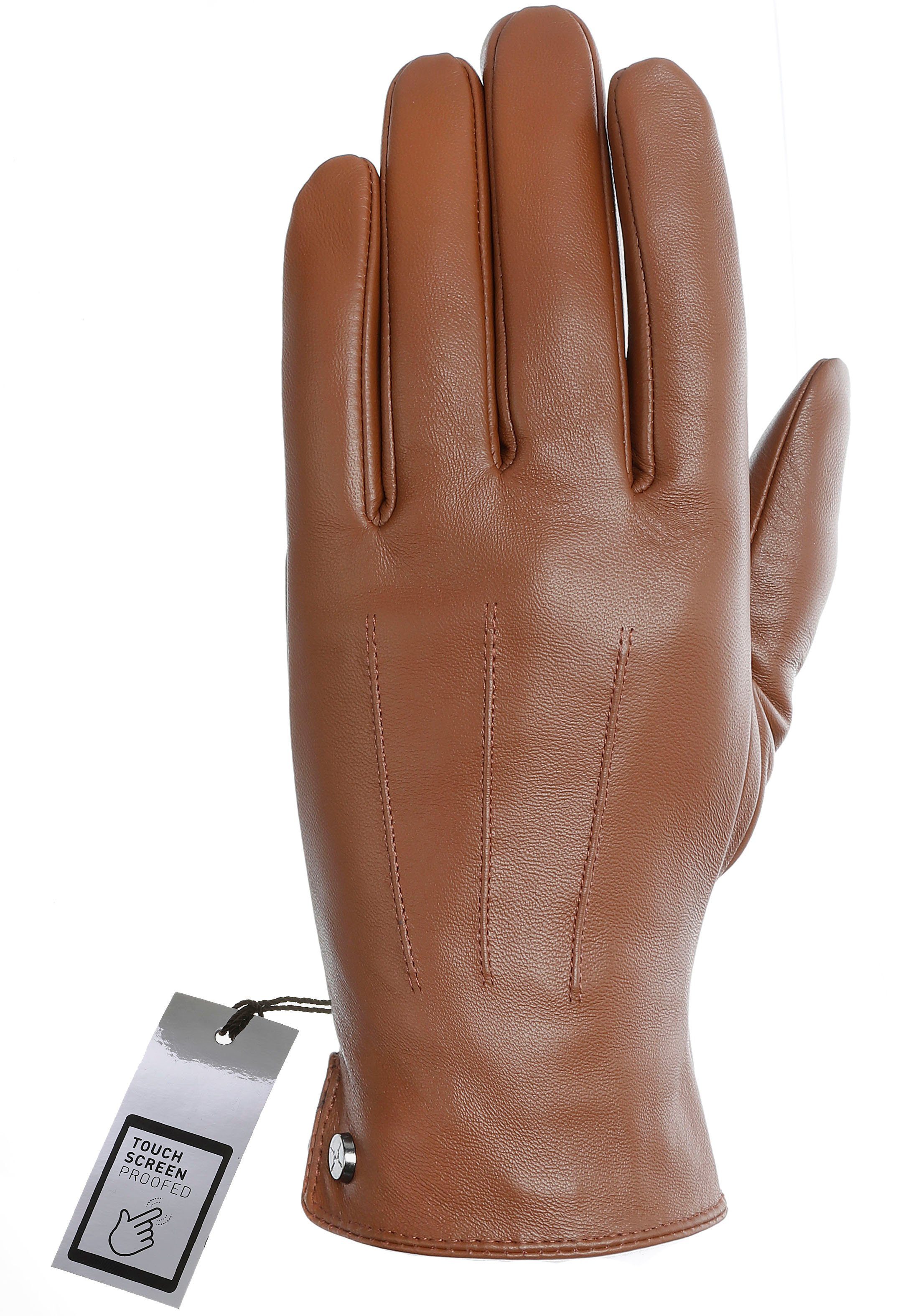 PEARLWOOD Leren handschoenen TRAVIS Glad leren handschoen