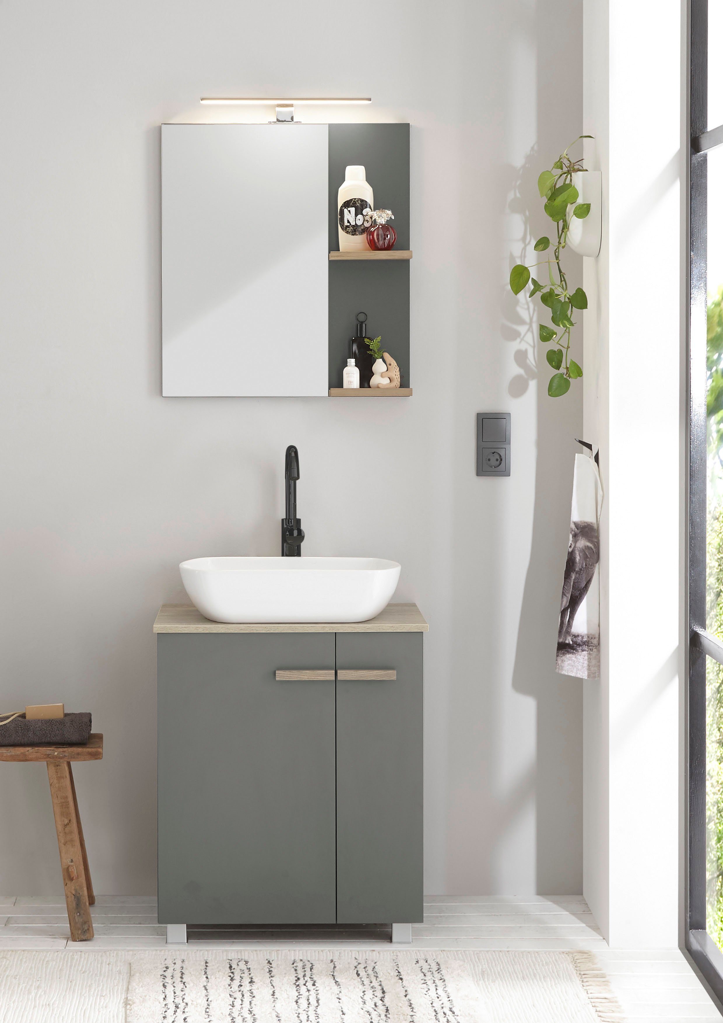 Places of Style Badkamerserie SOLiD, badkamermeubelset, badkamer in modern ontwerp, 2-delige badkamer (2-delig)