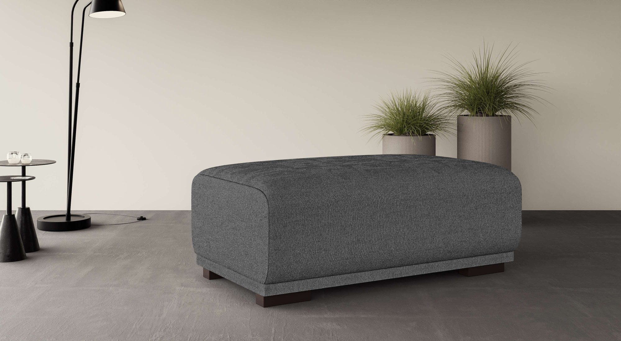 Home affaire Hocker BORNHOLM, grote poef passend bij de serie, afmetingen B/D/H: 122/72/46 cm
