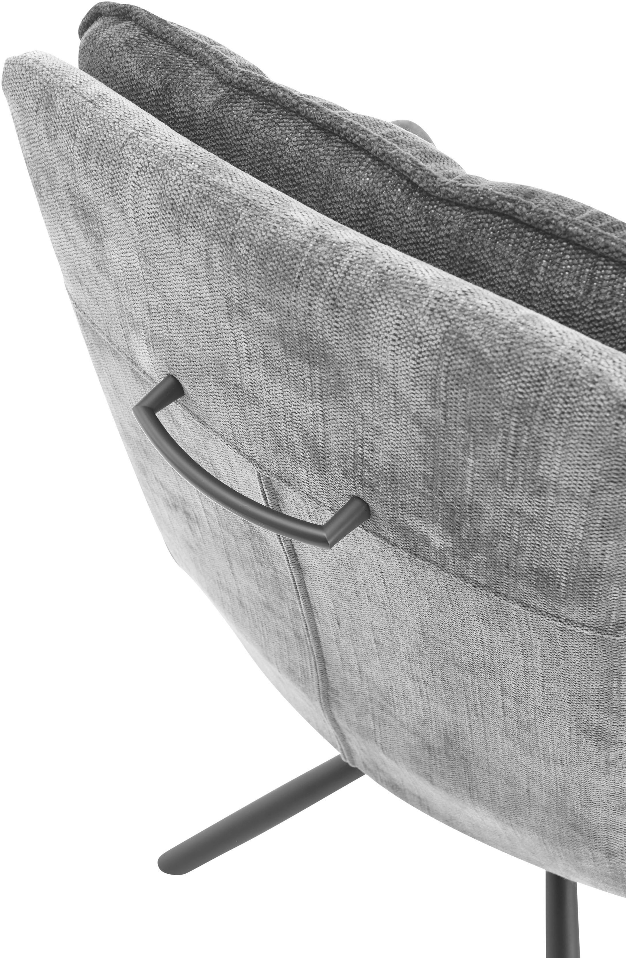 Stolkom Stoel met armleuningen Livia Bekleding binnen donkergrijs/buiten lichtgrijs (set, 2 stuks)