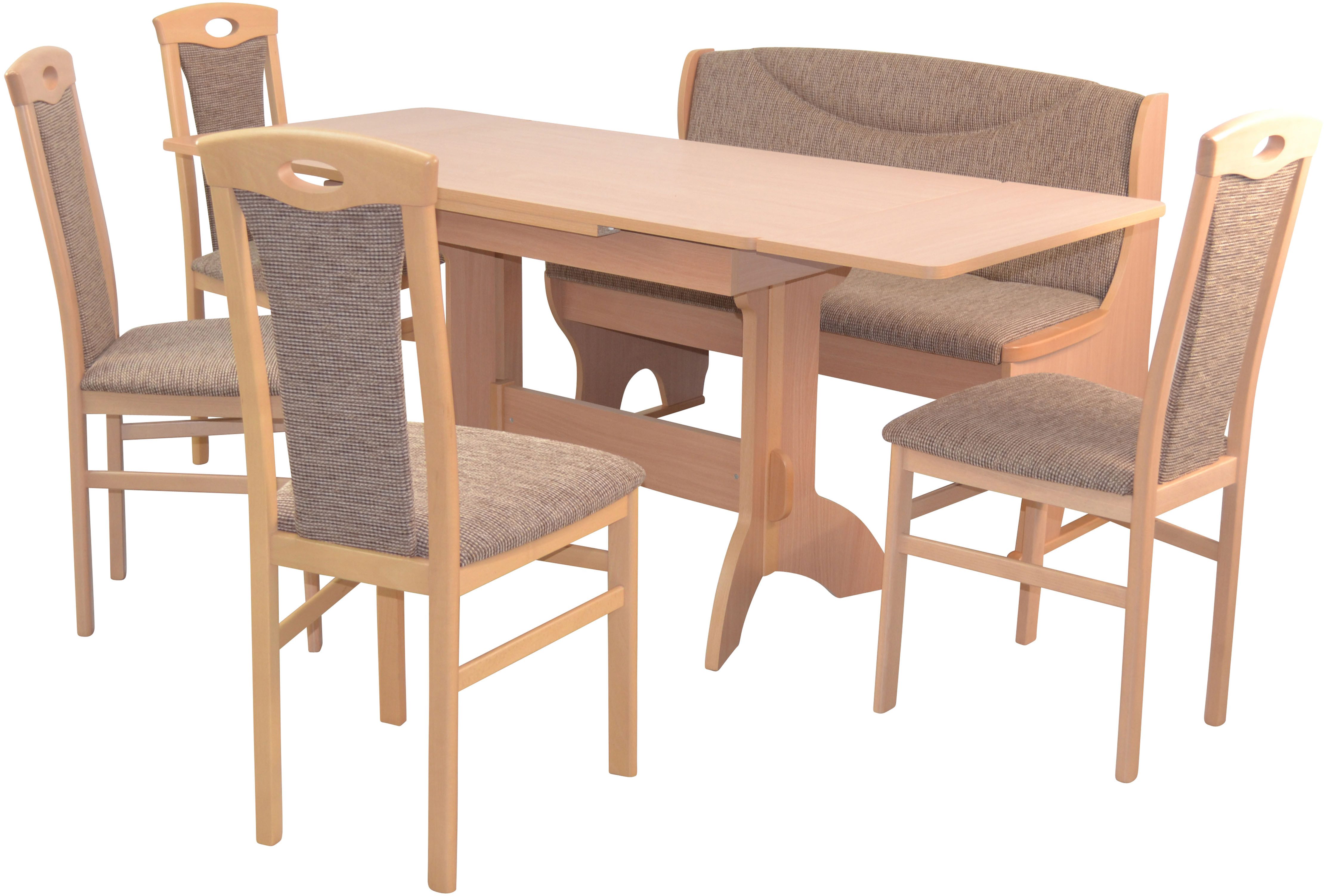 HOFMANN LIVING AND MORE Eethoek 6-delige eethoek Stoelen voorgemonteerd (voordeelset, 6-delig)