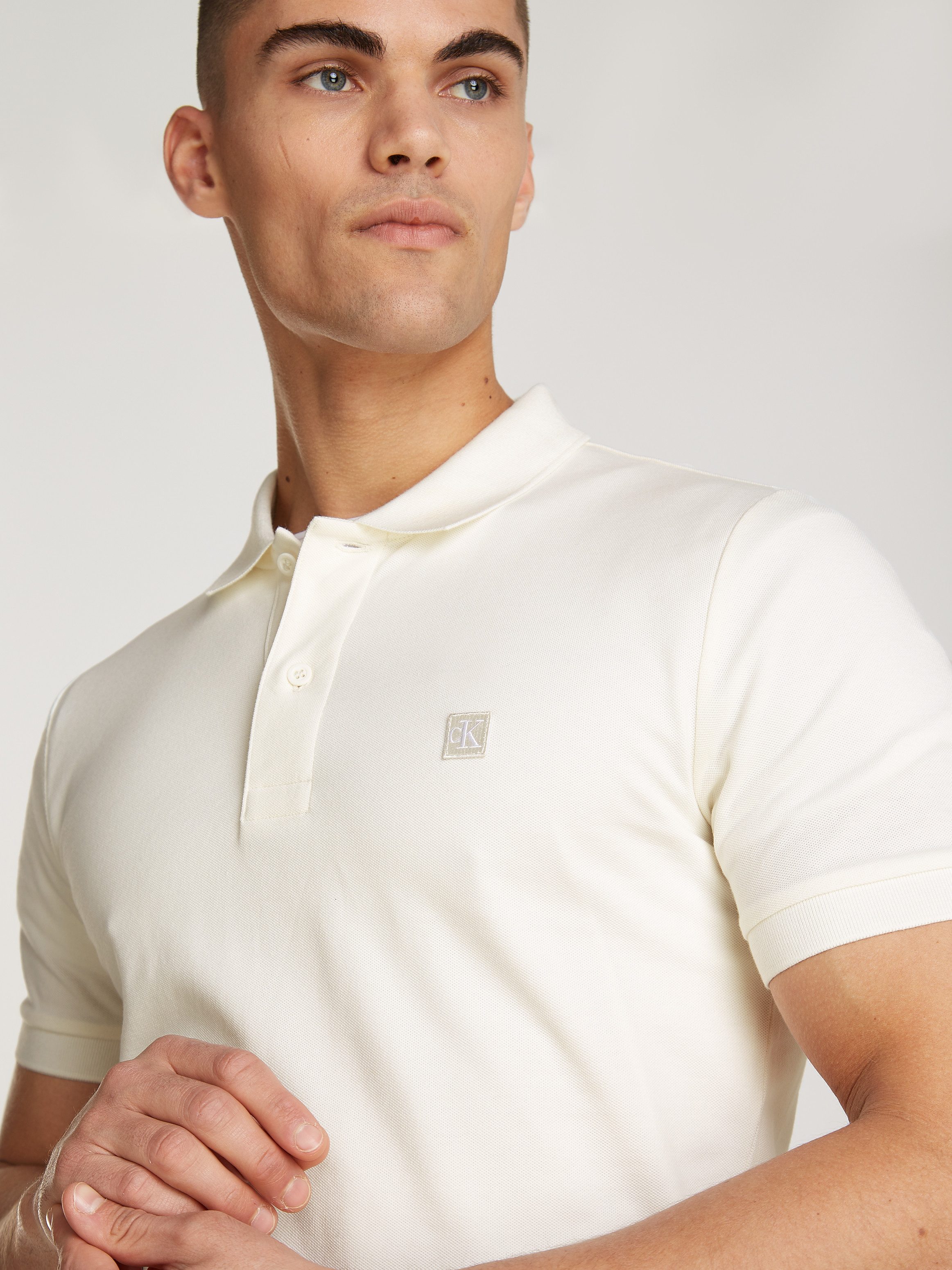 Calvin Klein Poloshirt CK EMBRO BADGE SLIM POLO