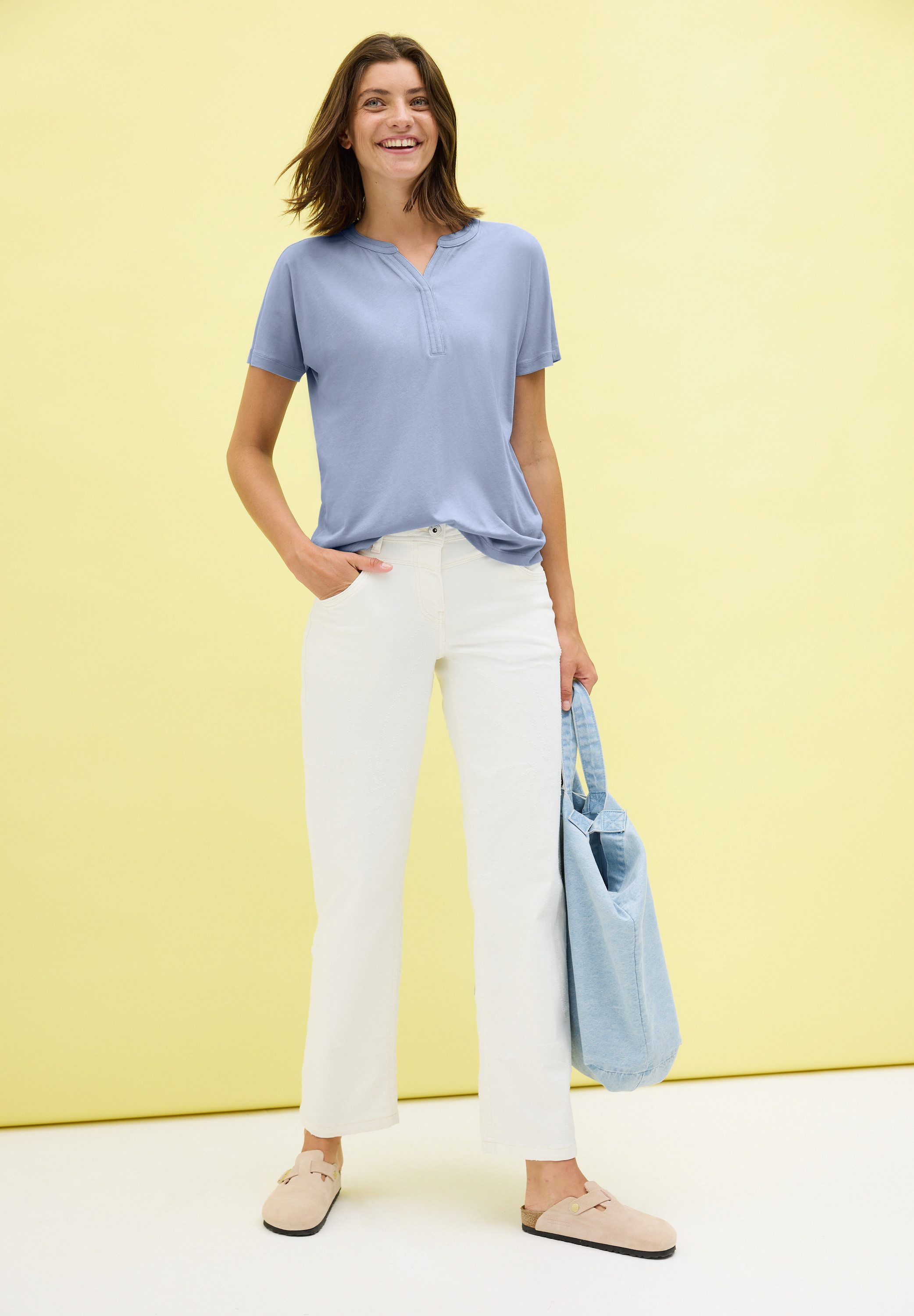 Cecil T-shirt in tuniek-look