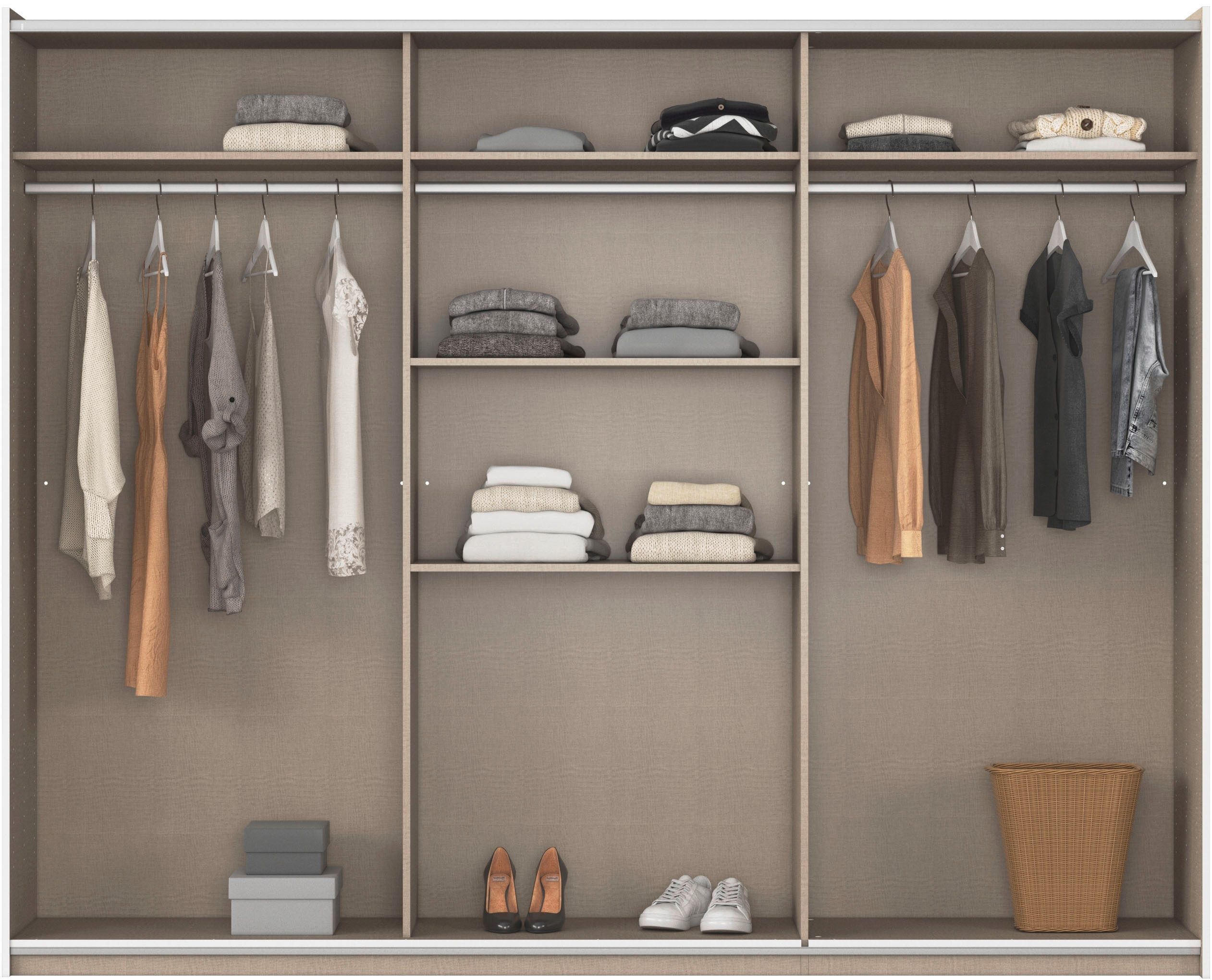 rauch Zweefdeurkast AURELIO kledingkast garderobe TOPSELLER OTTO´s CHOICE 3 verschillende uitrustingsvarianten handgrepen van metaal made in germany