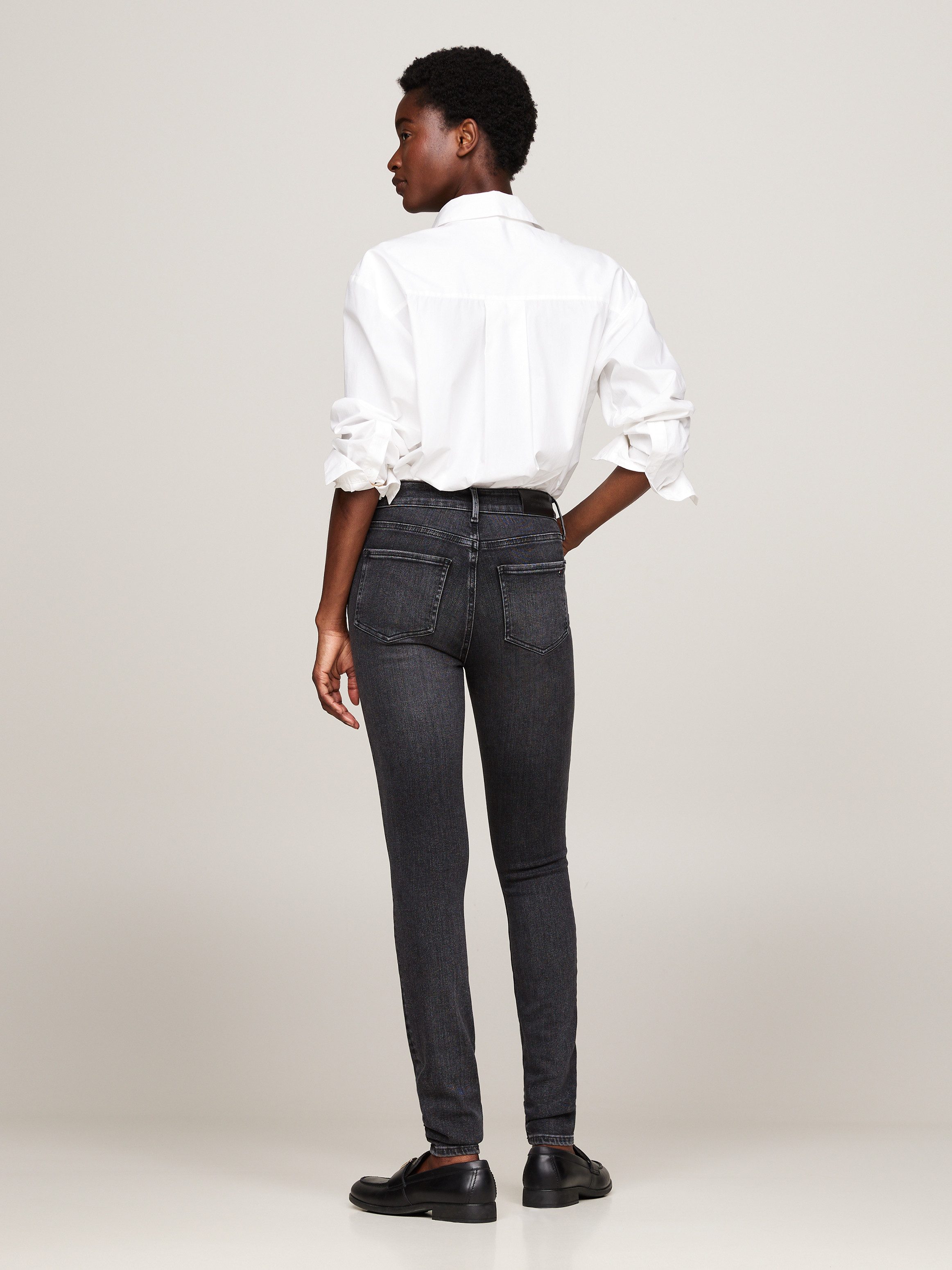 Tommy Hilfiger Skinny fit jeans HARLEM U SKINNY HW CAL met logo-badge