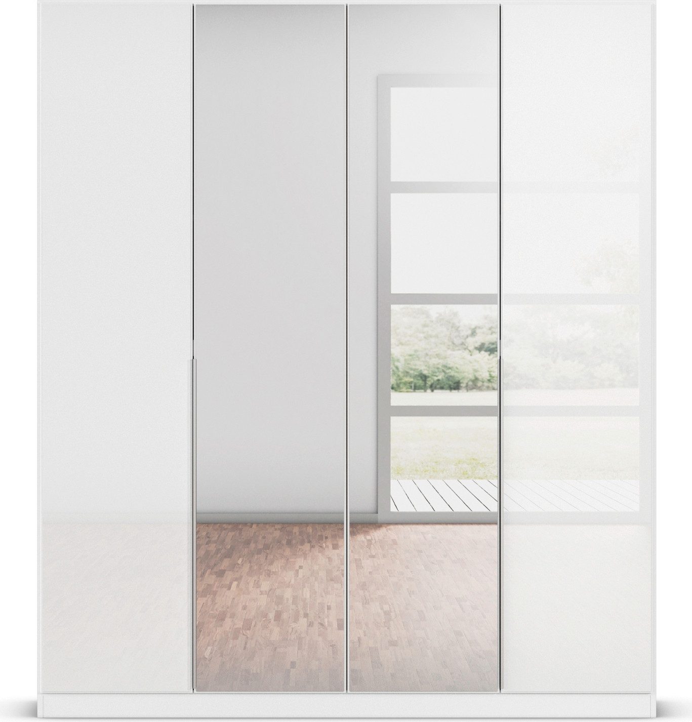 rauch Draaideurkast Kledingkasten kast garderobe AGORDO met glazen front doordachte binnenuitrusting, in 6 breedtes en 2 hoogtes made in germany