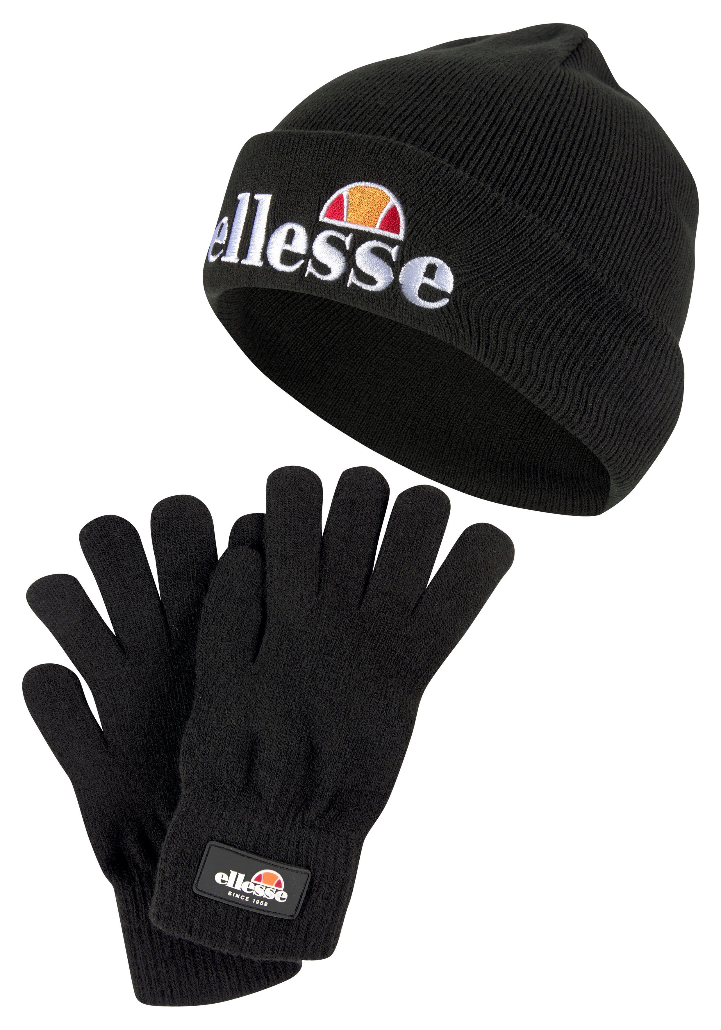 ellesse Gebreide muts (set, 2 stuks, Met handschoenen)