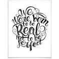 wall-art poster kvilis opschrift born to be real (1 stuk) multicolor